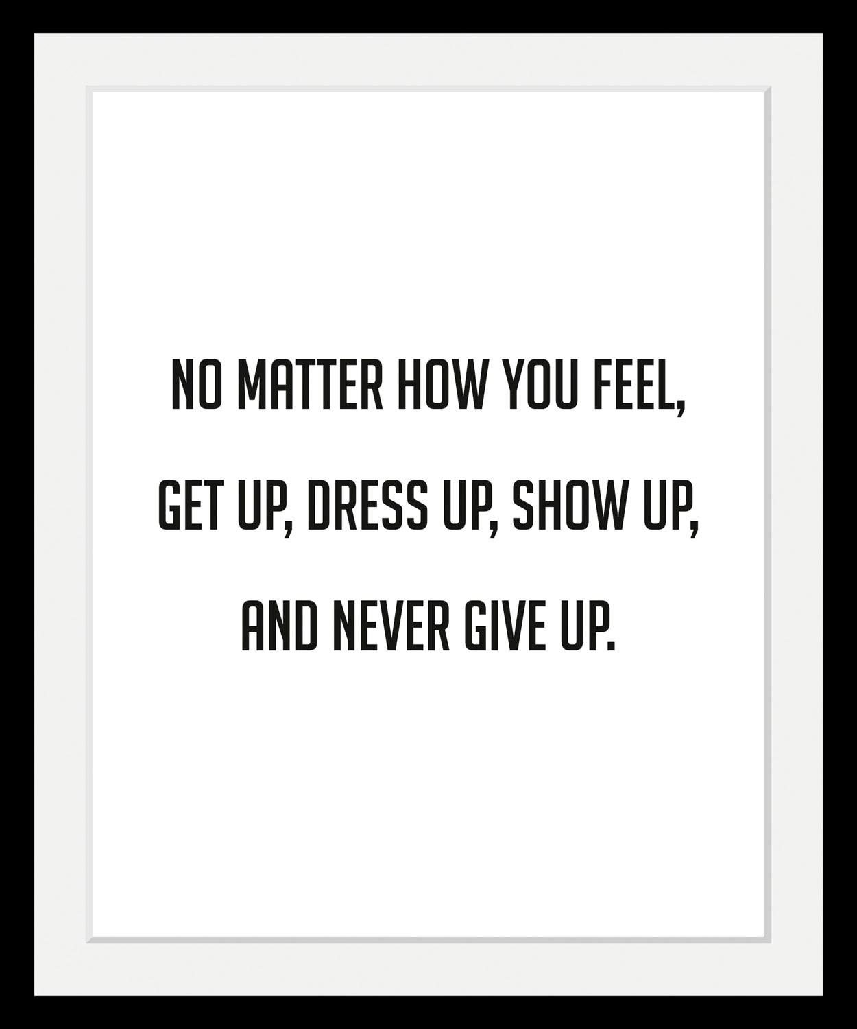 queence Bild "Motivation" Liebessprüche Motivationsbilder Schriftzug Schwarz-Weiß HD Premium Poster-Druck inkl. Holzrahmen