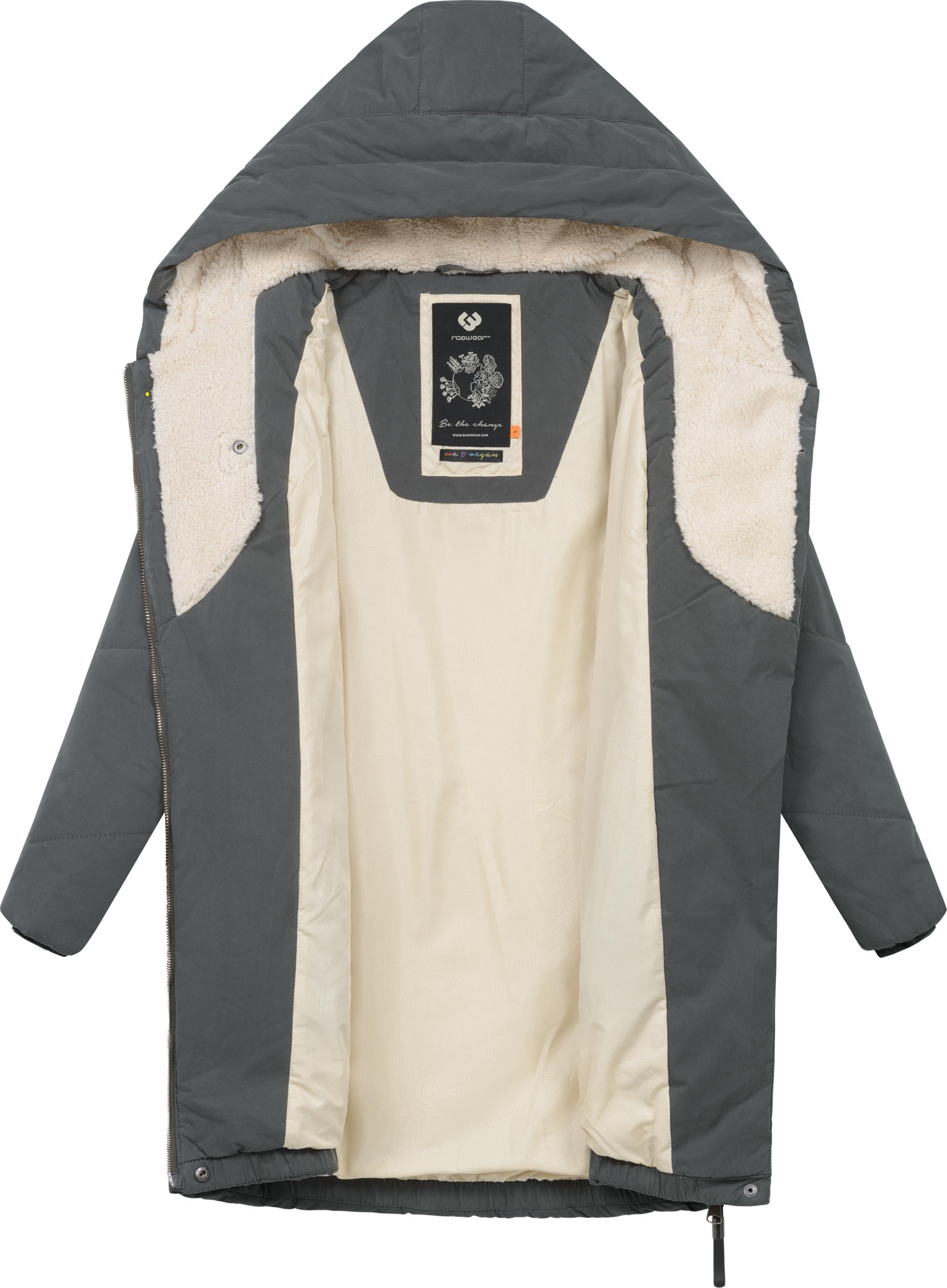 Ragwear Wintermantel »Gordon Long«, gesteppter Winterparka mit asymmetrischem Kragen