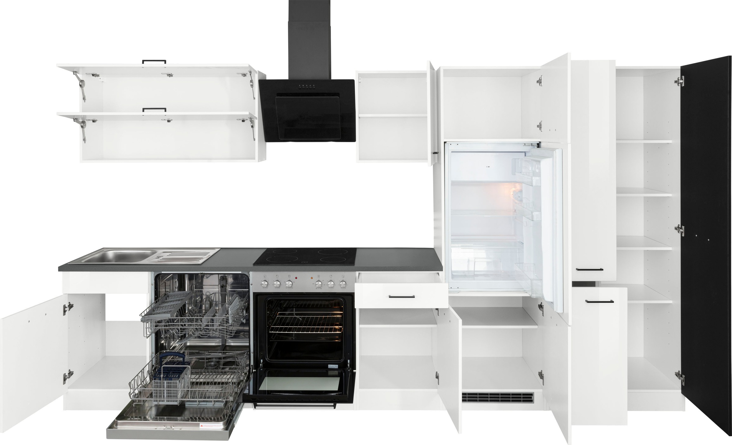 KOCHSTATION Küchenzeile »KS-Trier« ohne E-Geräte, Breite 360 cm