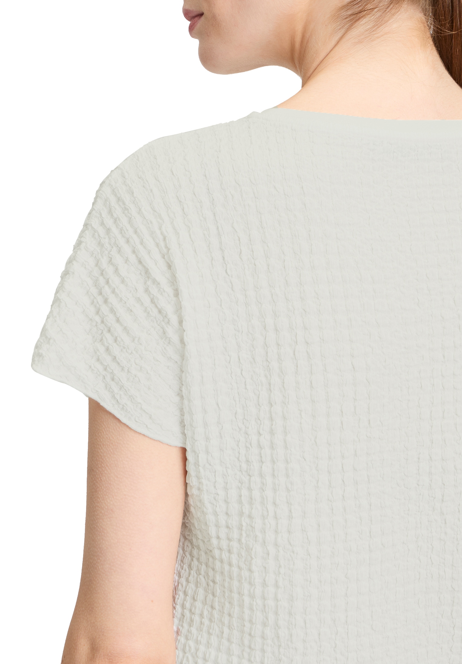 Betty Barclay Kurzarmshirt »Betty Barclay Strukturshirt mit U-Boot-Ausschnitt«, (1 tlg.), Material
