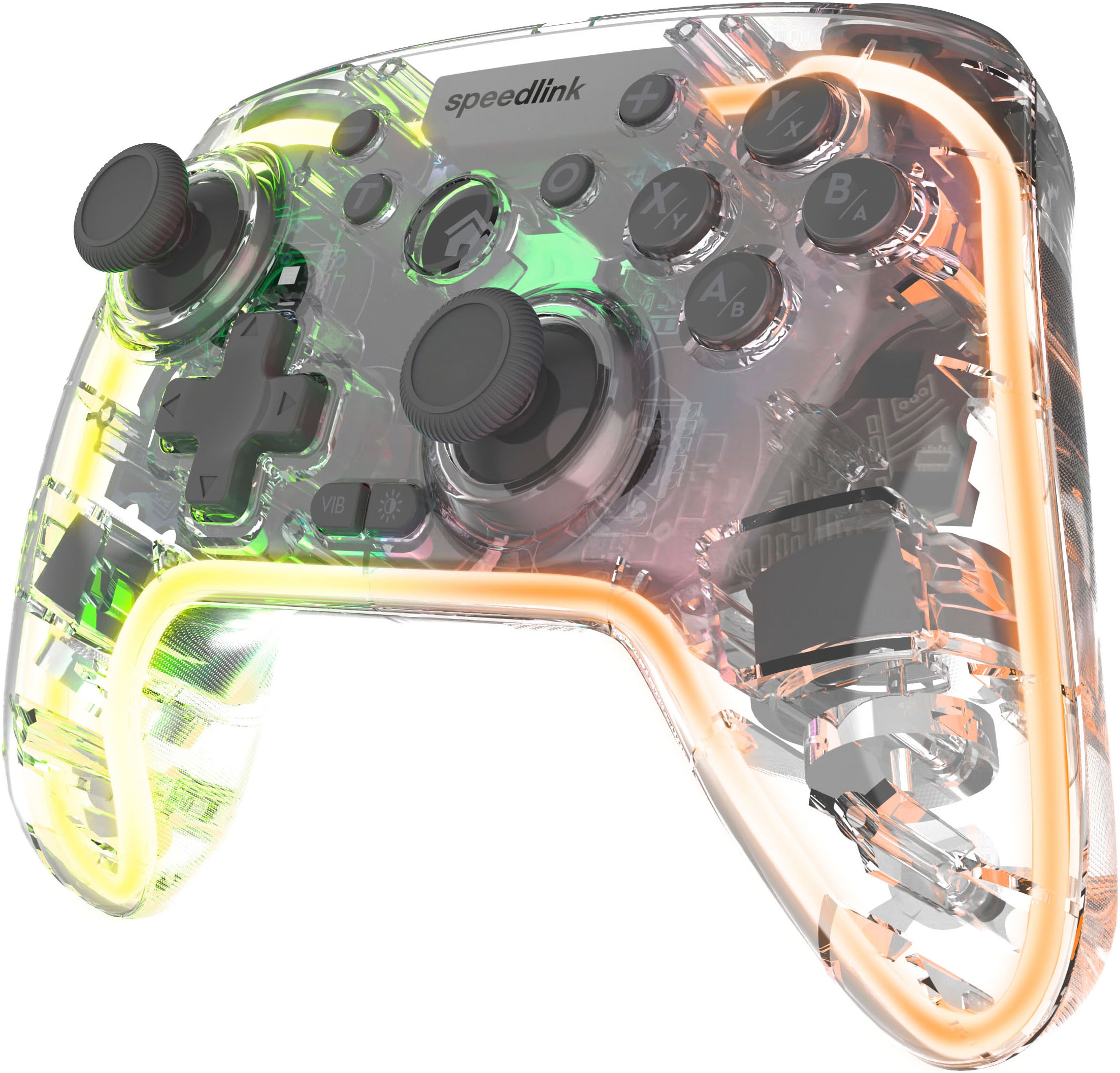 Speedlink Gaming-Controller »RAIT NX RGB - kabelloses Gamepad für PC/Android/Switch OLED/Lite«, RGB-Beleuchtung, Hall Effekt Sensoren, Makro-Tasten, Turbofunktion