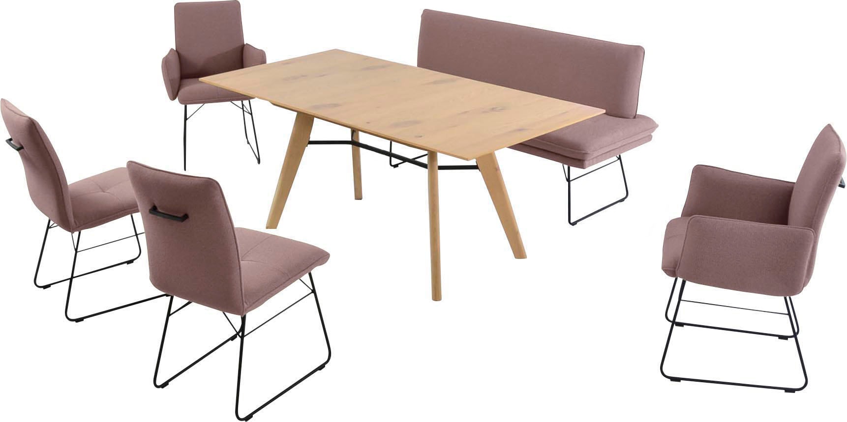 K+W Komfort & Wohnen Essgruppe "Giacomo IV" 6 Stk. tlg. Polsterbank in 2 Gr günstig online kaufen