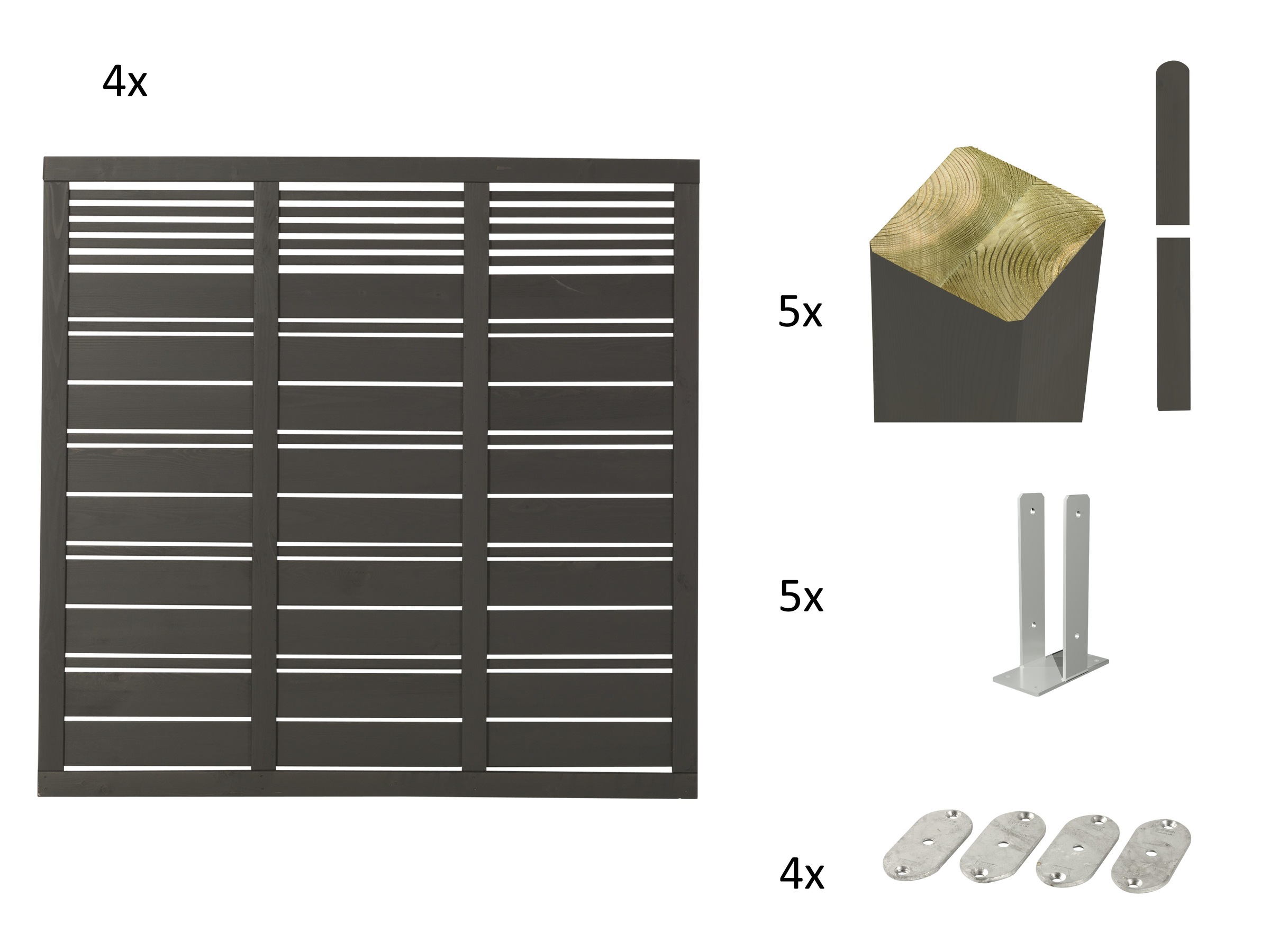 PLUS Sichtschutzelement »Silence«, Höhe: 170 cm, Gesamtlänge: 5,64 bis 13,04 m, zum Aufschrauben