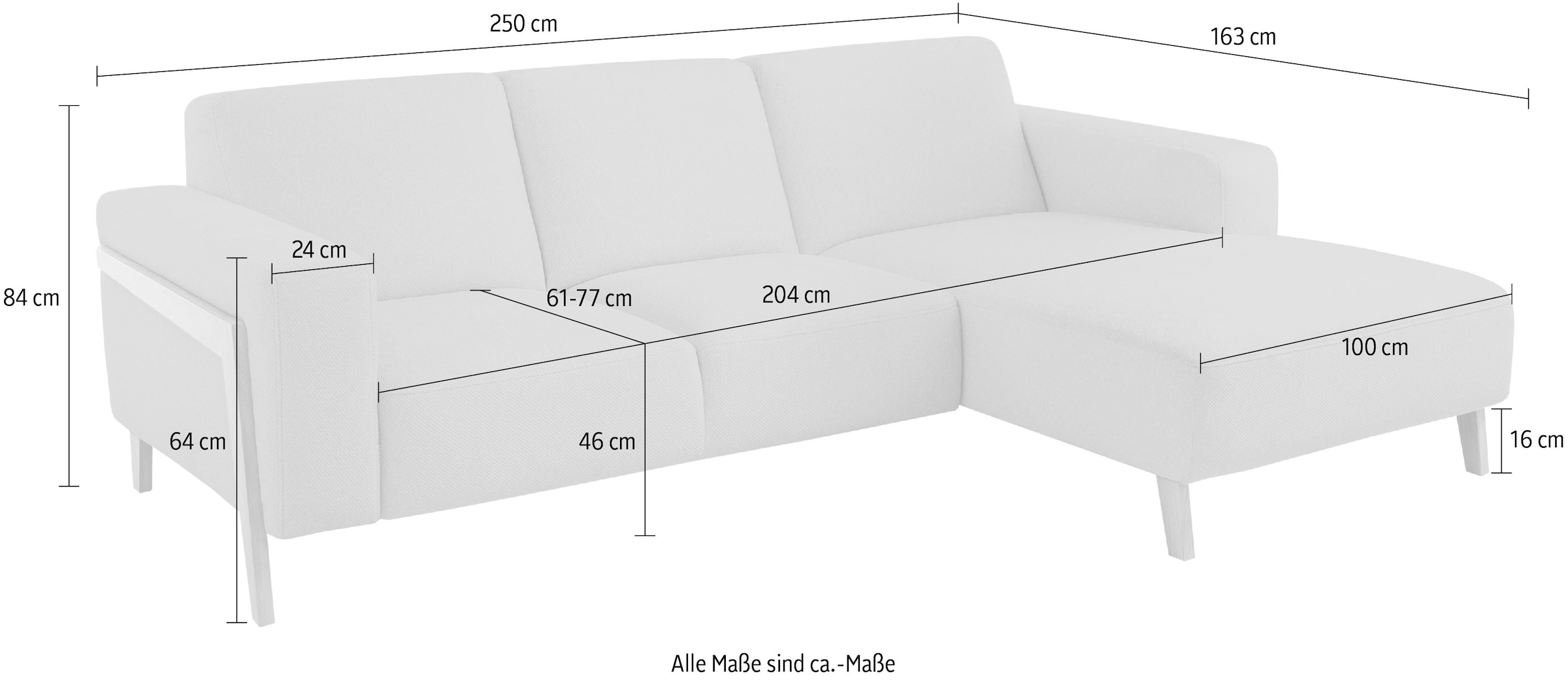 exxpo - sofa fashion Ecksofa »Starr, modern und klassisches Design, hochwertige Verarbeitung, bequem«, L-Form, wahlw. elektrische Sitztiefenverstellung, Massivholzfüße