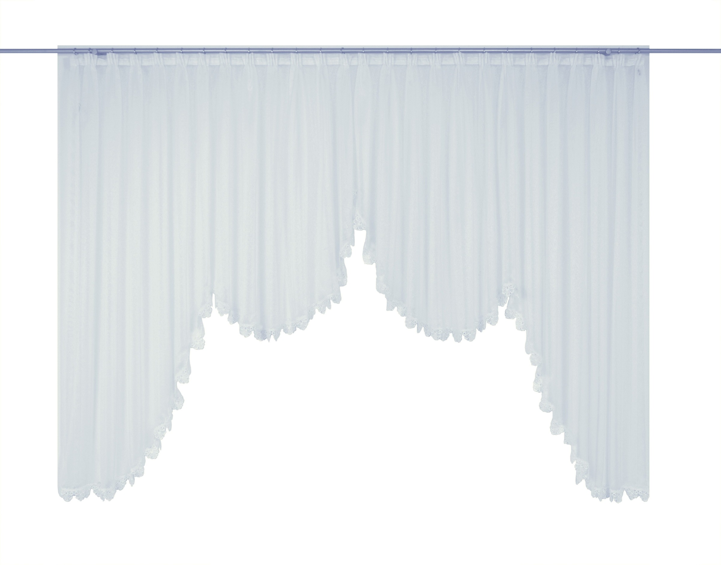 Wirth Gardine "Elena" Faltenband 1 Stk. tlg. veredelt mit echter Plauener S günstig online kaufen