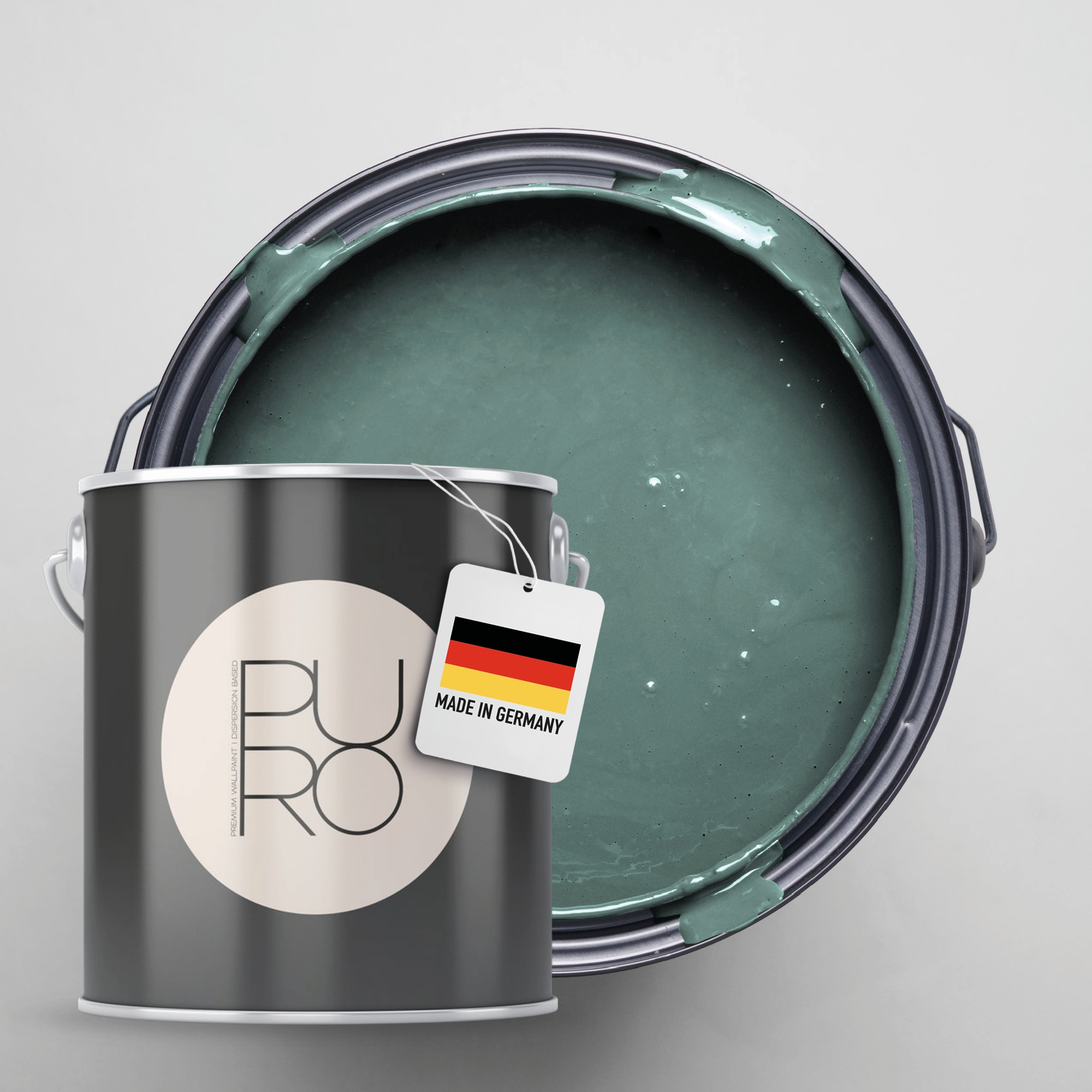 A.S. Création Wandfarbe »Premium Innenwandfarbe PURO Tuchmatt soft green« ideal für Wohnzimmer, Schlafzimmer, Flur und Küche, Farbwelt Grün