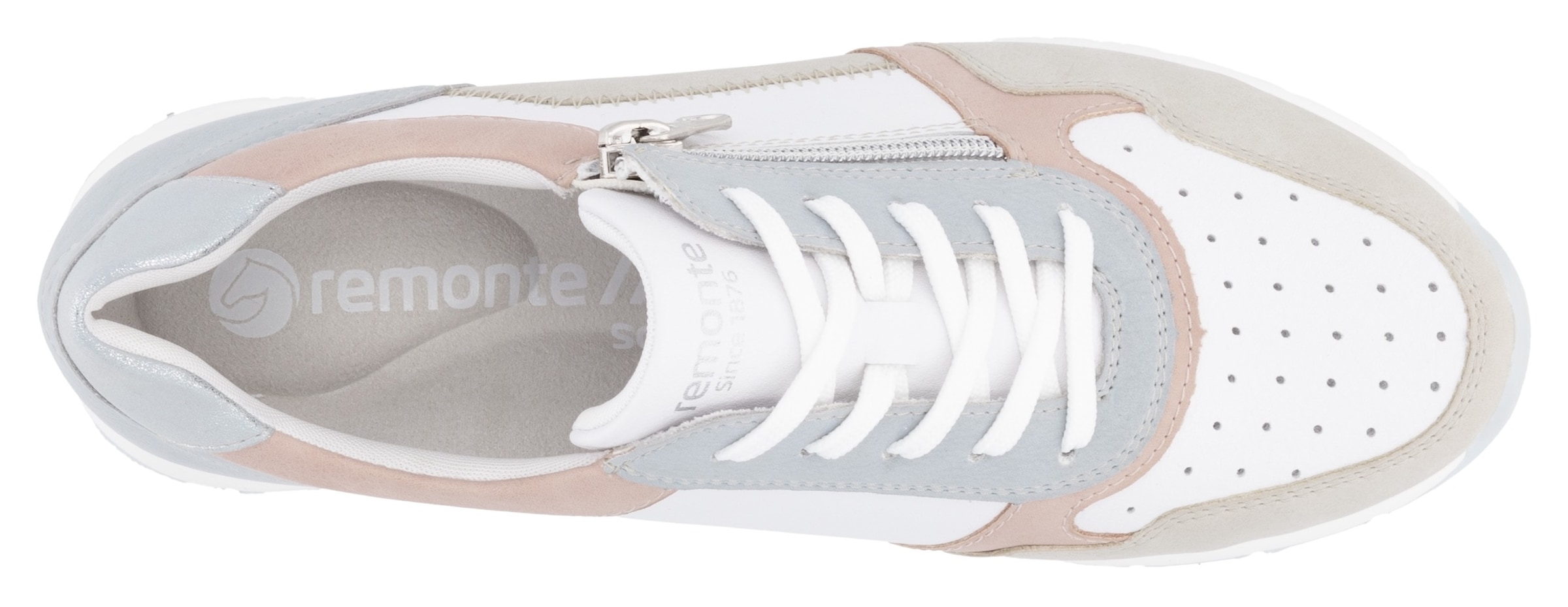 Remonte Keilsneaker, Freizeitschuh, Halbschuh, Schnürschuh mit gepolstertem Schaftrand