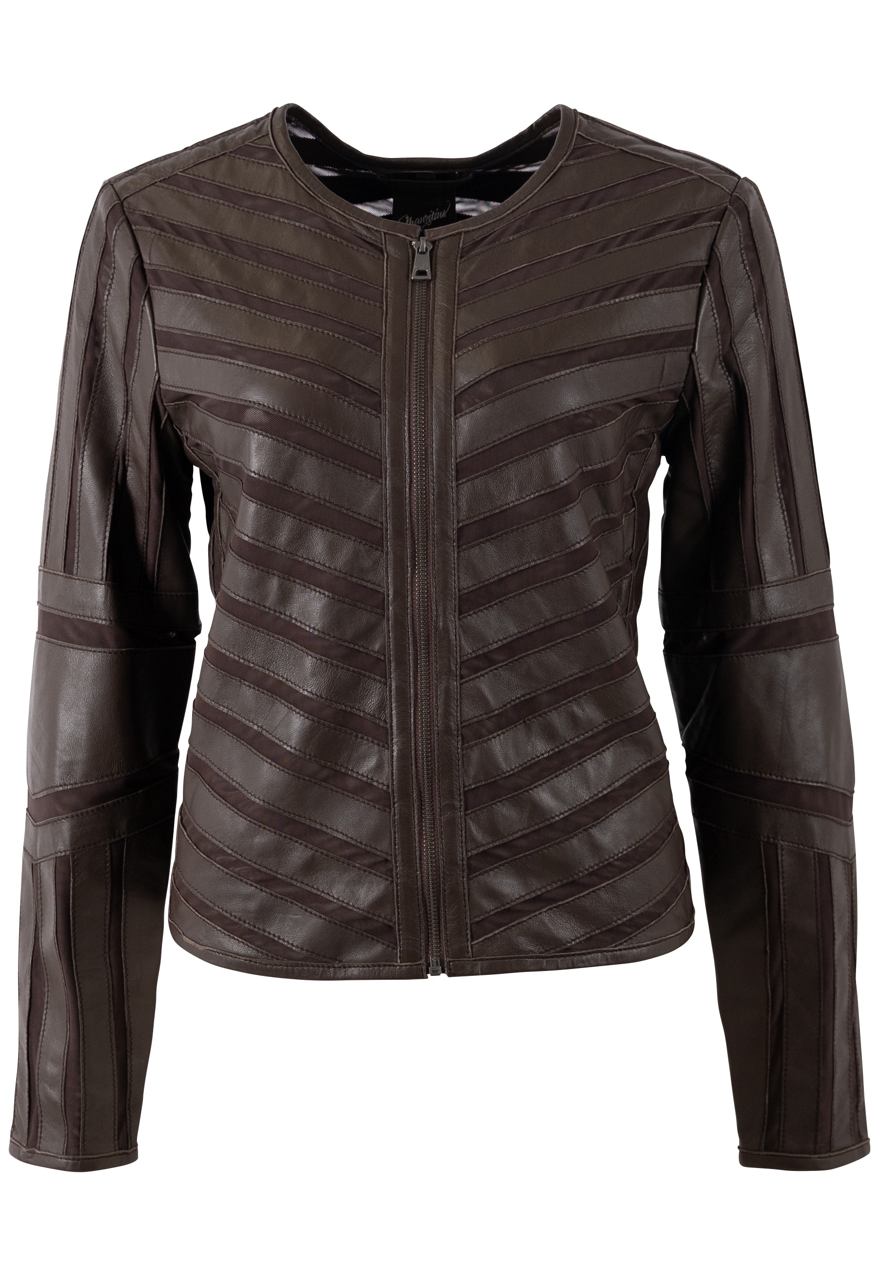 Mauritius Lederjacke "MWSuri" im Materialmix, Mesh-Einsätze günstig online kaufen