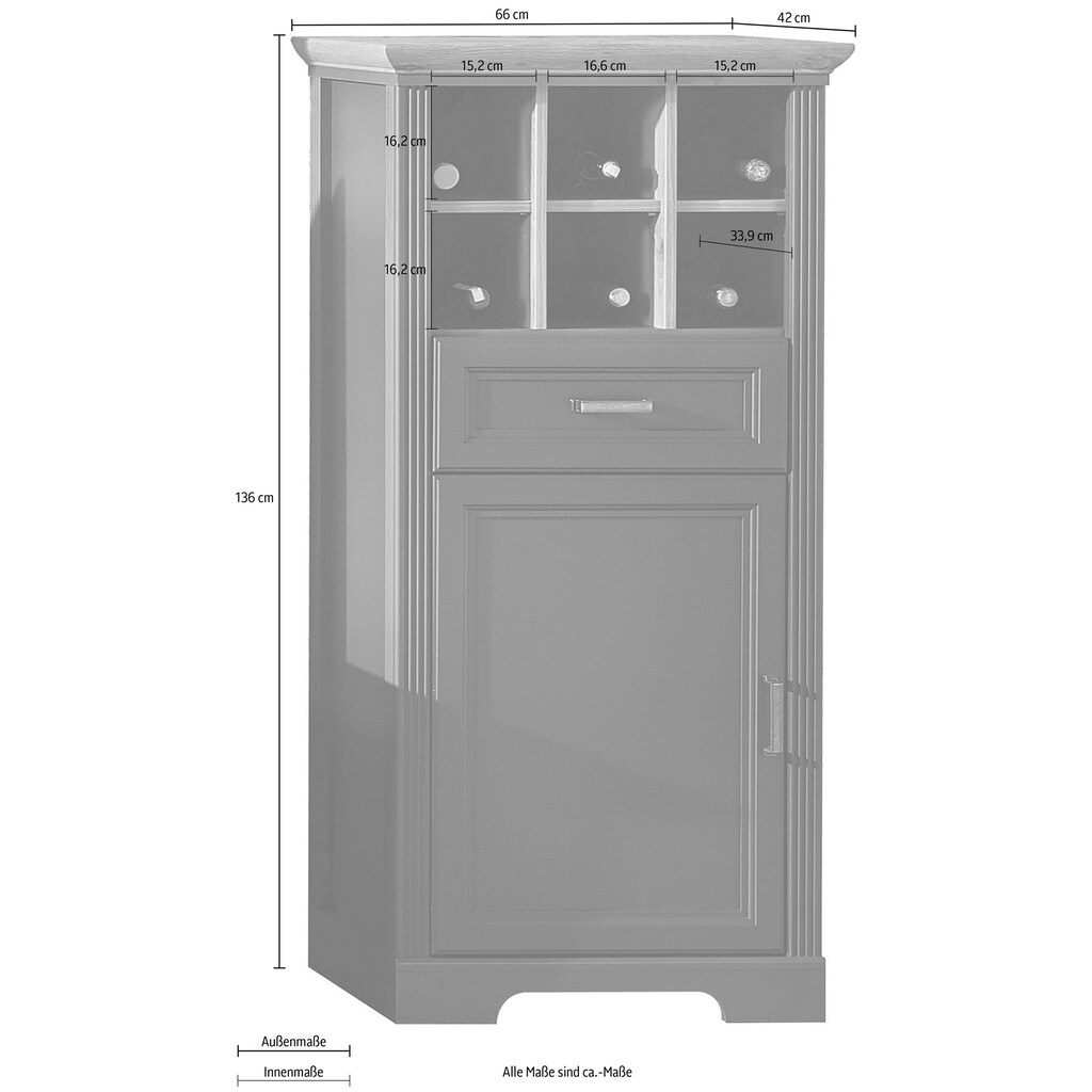 Innostyle Stauraumschrank »Jasmin«, mit Weinregal