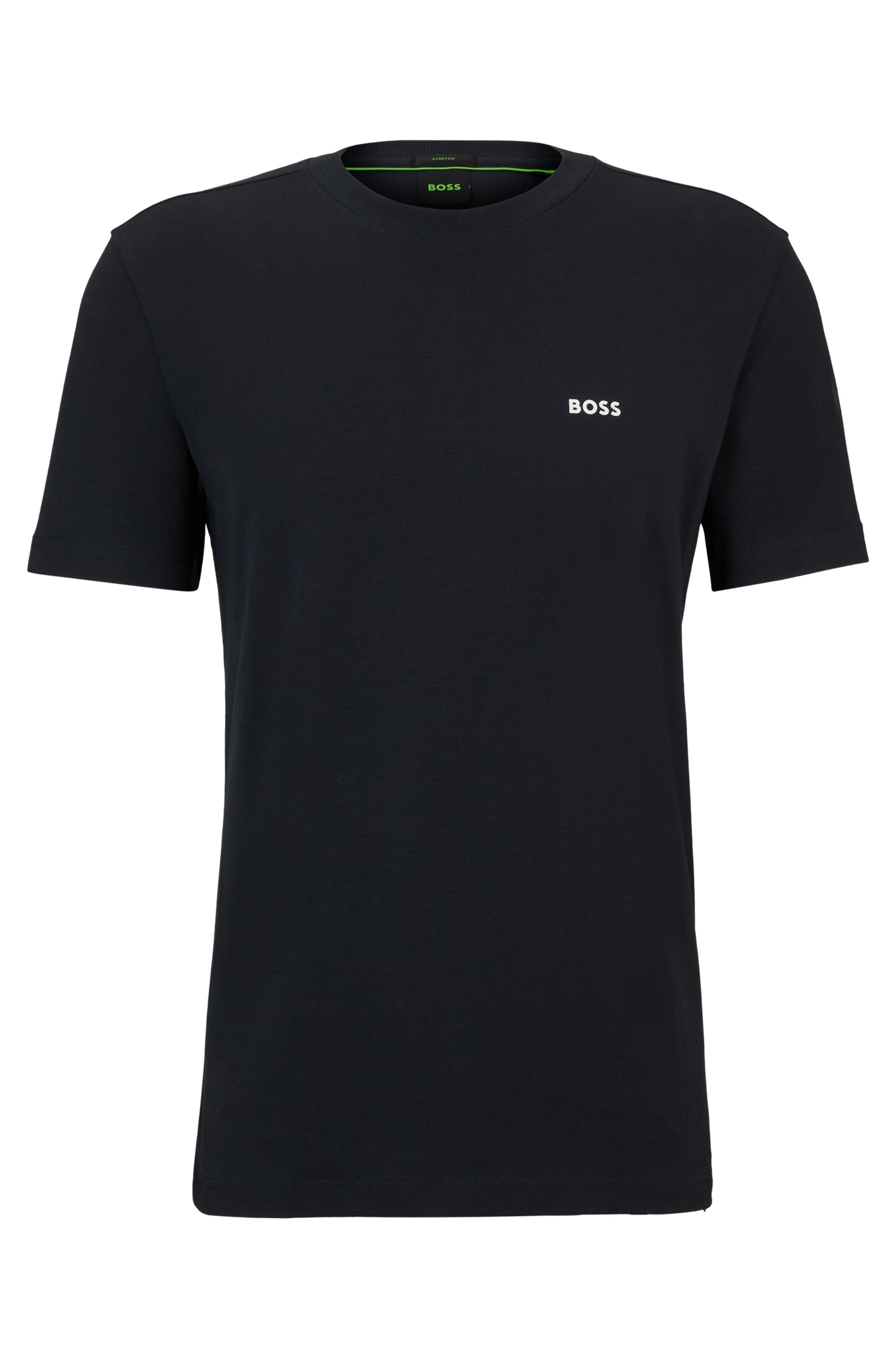 BOSS GREEN Rundhalsshirt »Tee«, mit gummiertem Kontrast-Logo