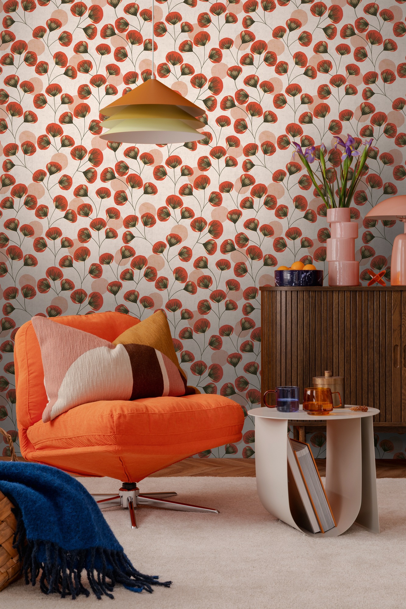A.S. Création Vliestapete »Retro-Blumentapete mit stilisierten Blüten« matt strukturiert Elegante Blütenoptik für warme, charaktervolle Räume