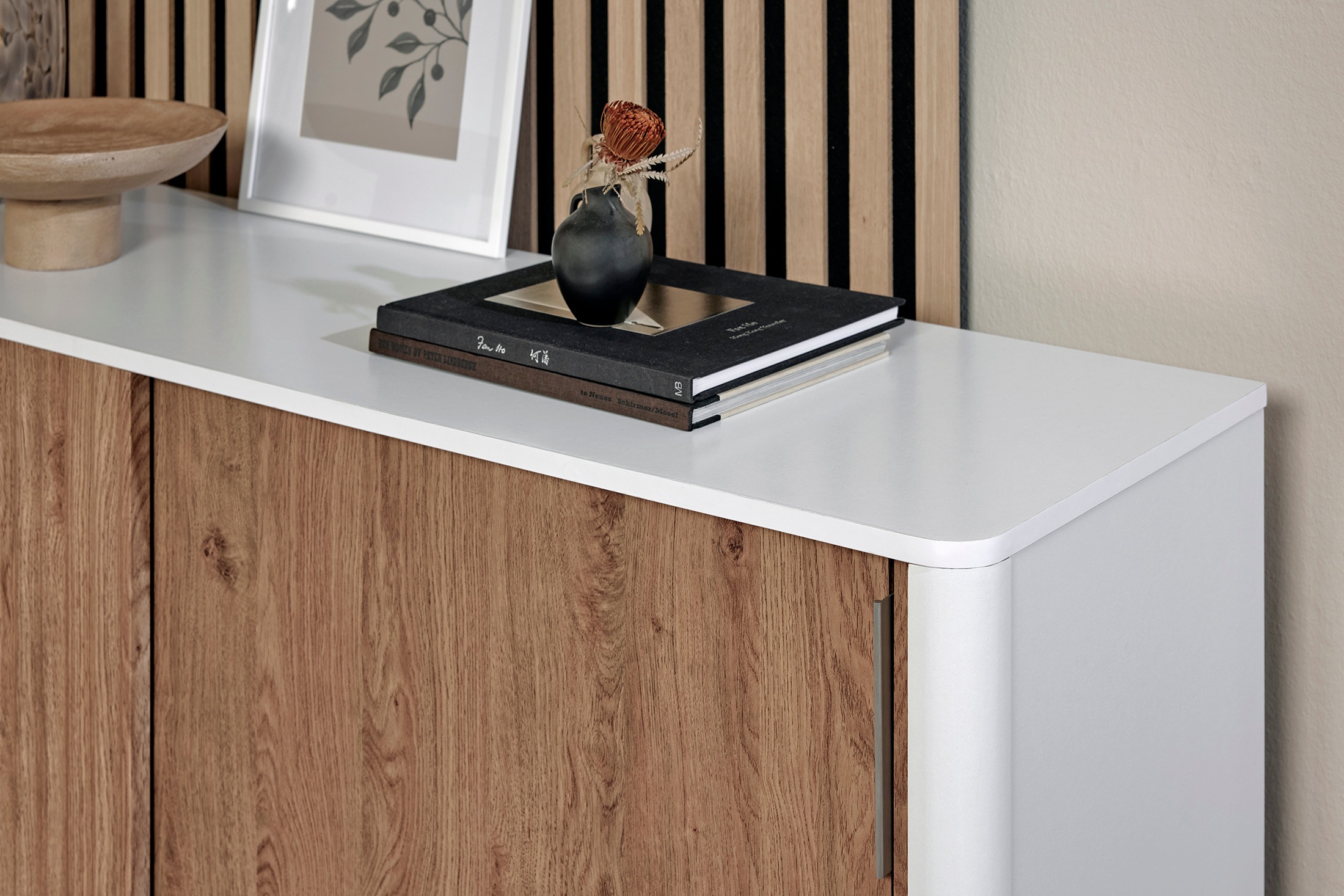 Jahnke Sideboard »WAVE SBS 145«, (1 St.), Retro-Stil, mit 2 Schiebetüren, ca. 148 cm