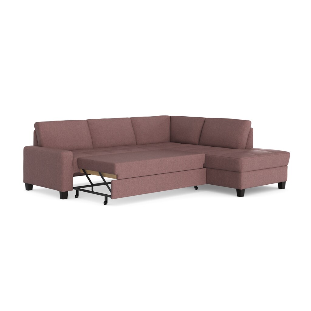 DOMO collection Ecksofa »Florentina«, wahlweise mit Bettfunktion, mit Kontrastnaht