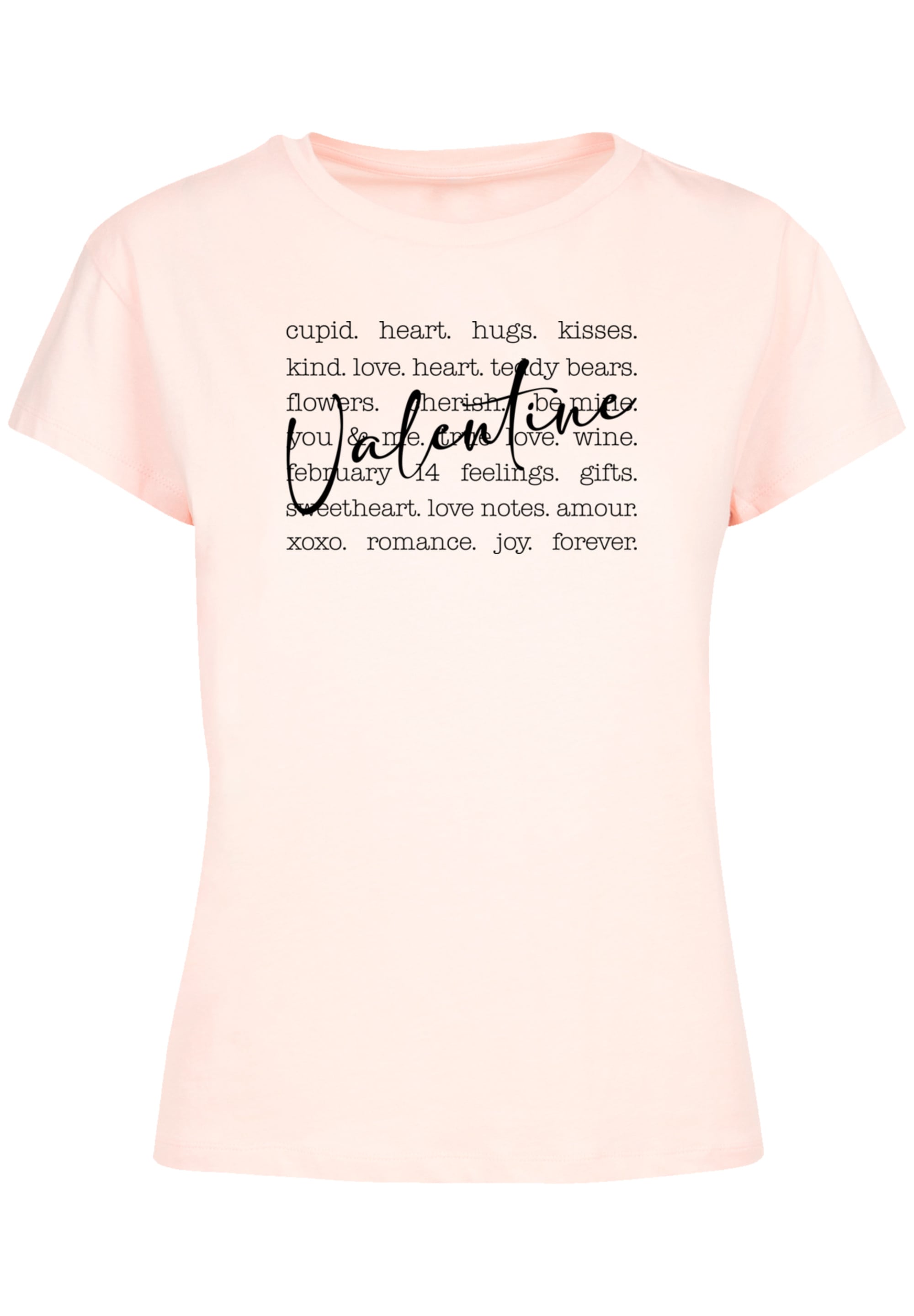F4NT4STIC T-Shirt »Valentine Herz Hugs Kisses Love Flowers Joy«, Premium Qualität