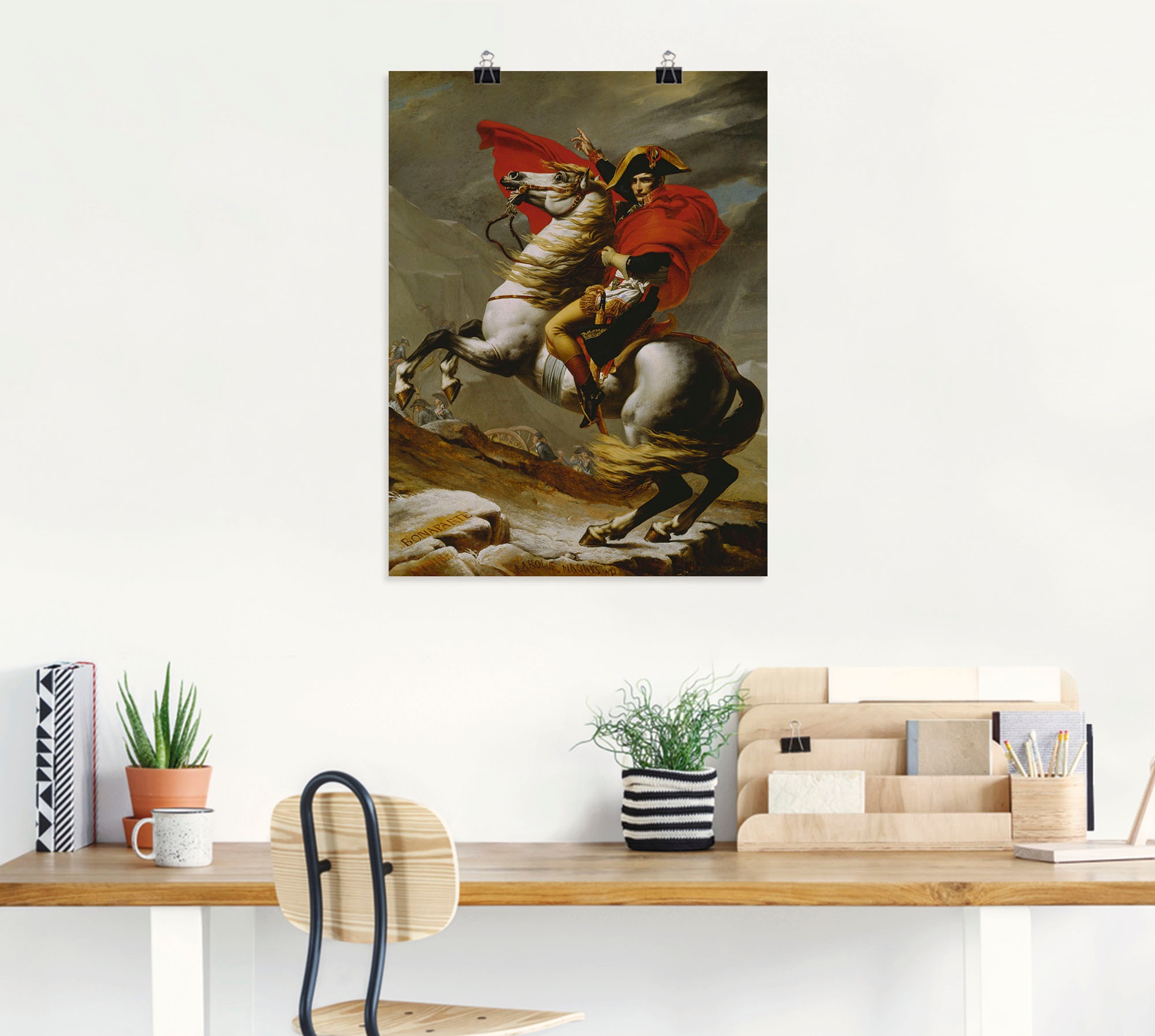 Artland Wandbild »Napoleon bei der Überquerung der Alpen.«, Menschen, (1 St.), als Leinwandbild, Poster in verschied. Größen