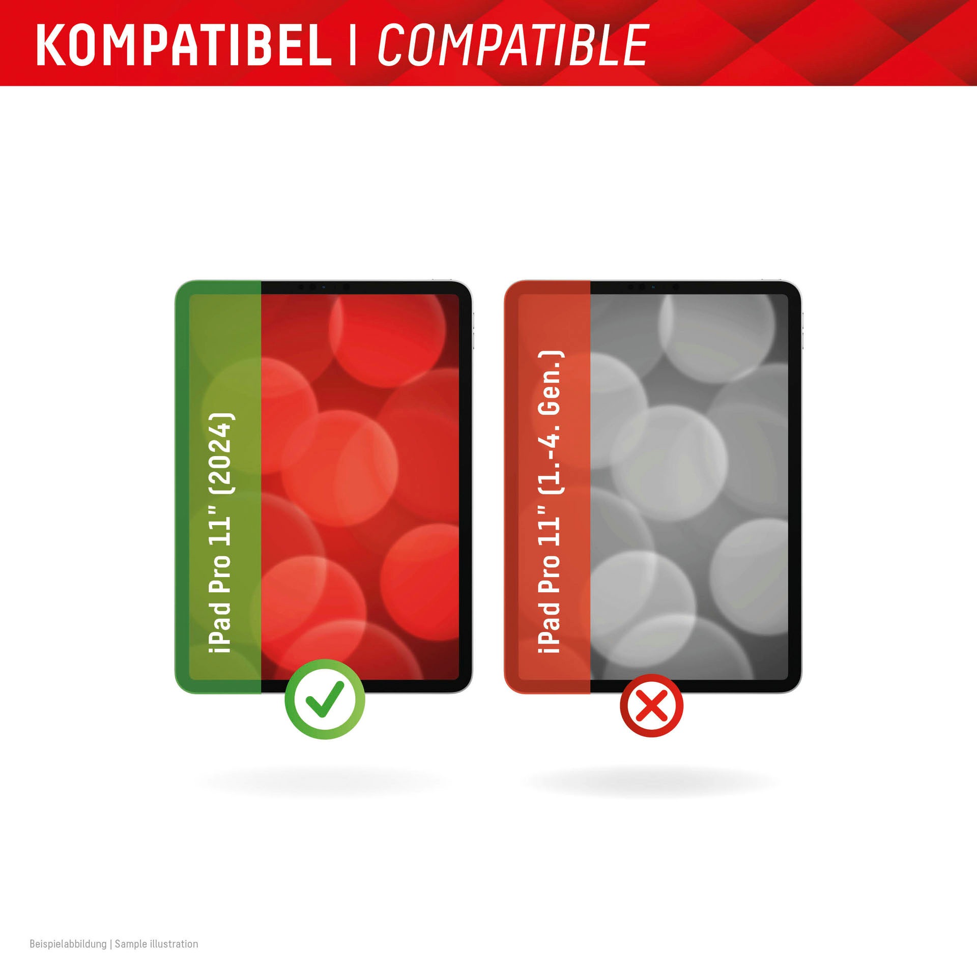 Displex Displayschutzfolie »Tablet Glass«, für Apple iPad Pro 11" (2024), Displayschutz, Bildschirmschutz, kratz & stoßfest, einfaches Anbringen