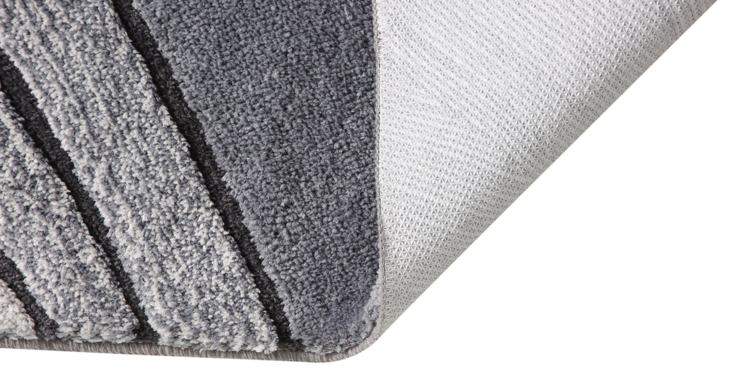 my home Badematte »Josie, Badvorleger, Badezimmer Teppich«, rutschhemmend beschichtet, fußbodenheizungsgeeignet-schnell trocknend-strapazierfähig, Badteppich, Badematten, rechteckig, rund & als 3-tlg. Set erhältlich