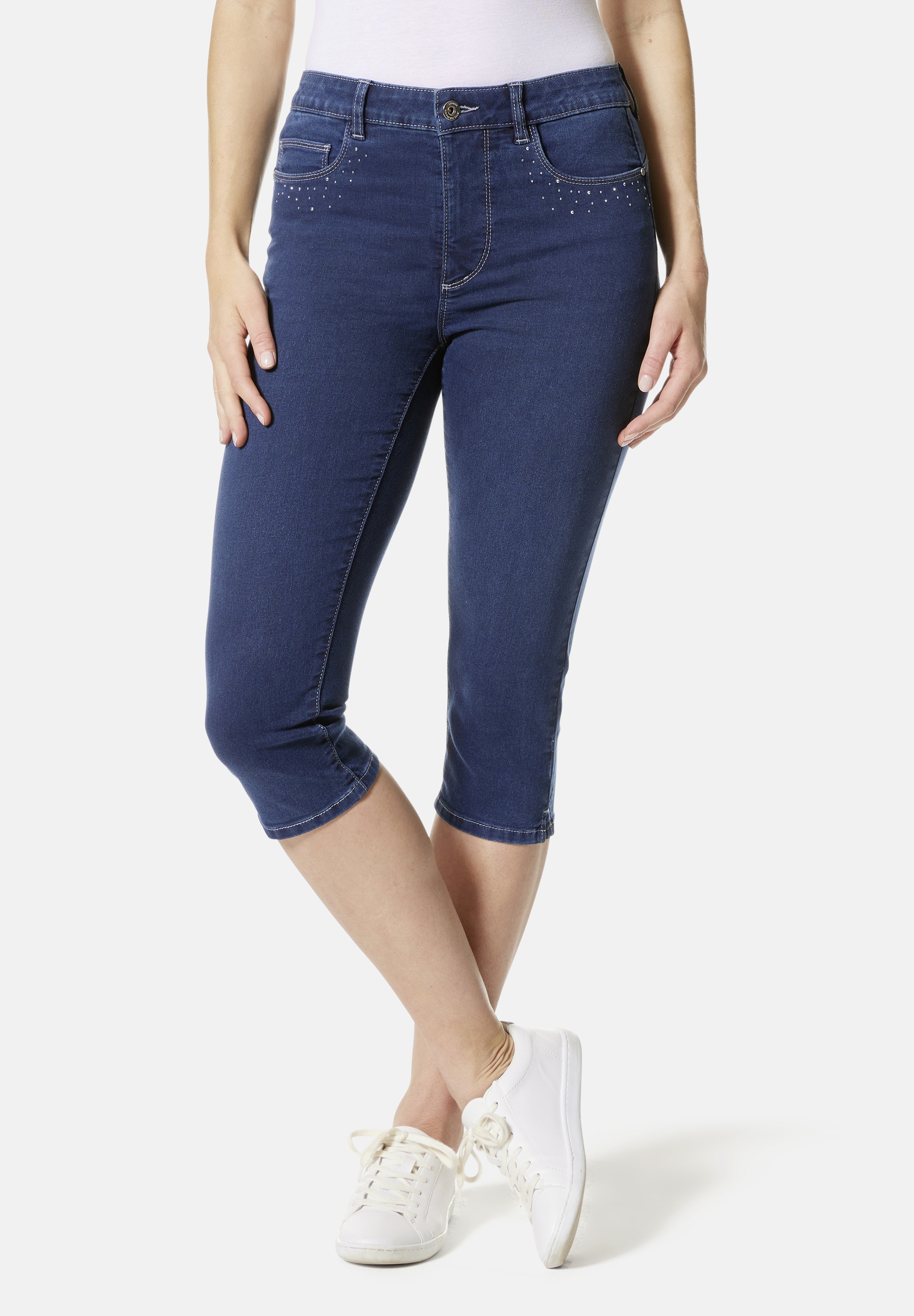 STOOKER WOMEN 7/8-Jeans "Denim Capri Skinny Fit Jeans" Skinny Fit Casual Cl günstig online kaufen