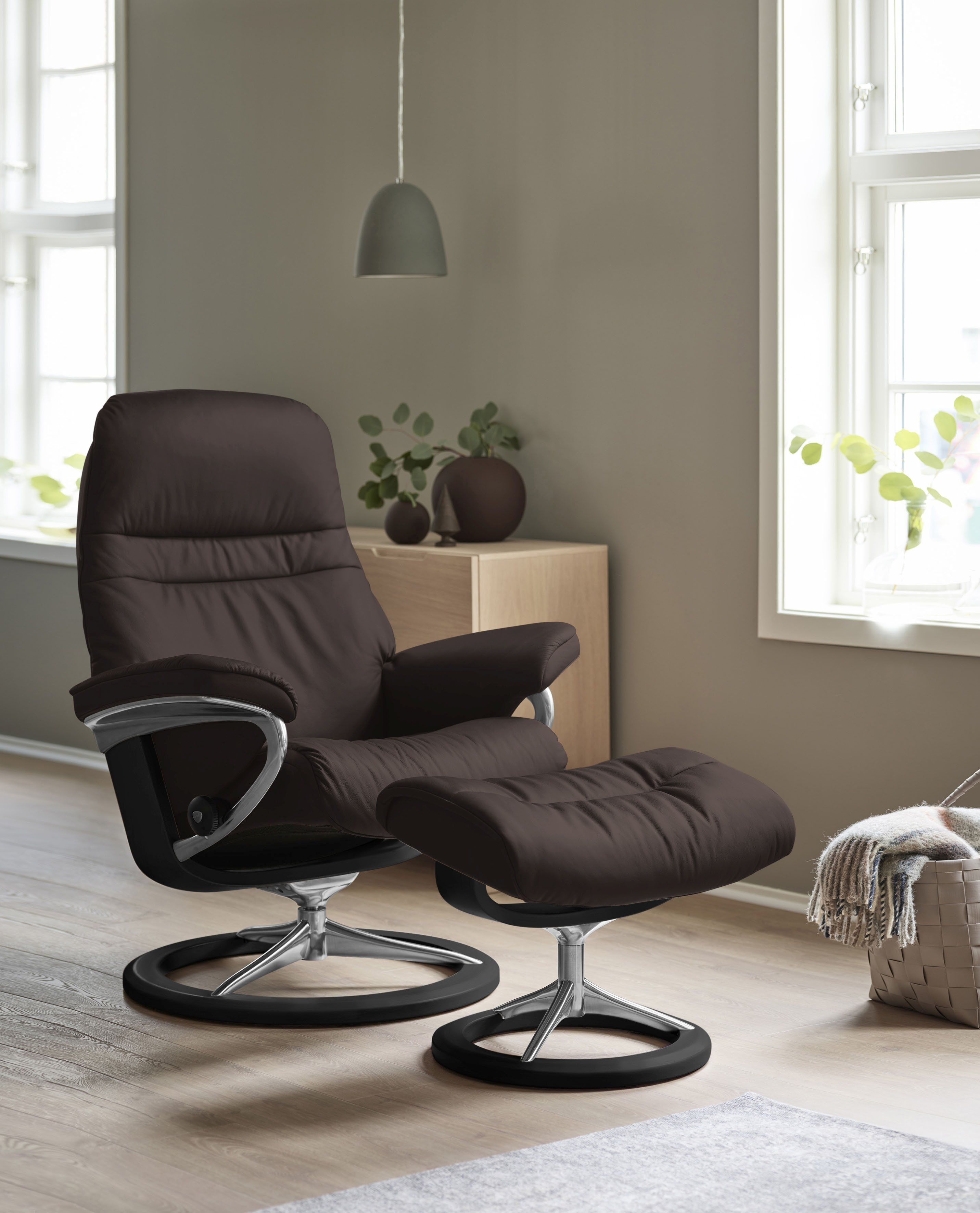 Thumbnail - Stressless Fußhocker "Sunrise" mit Signature Base, Gestell Schwarz