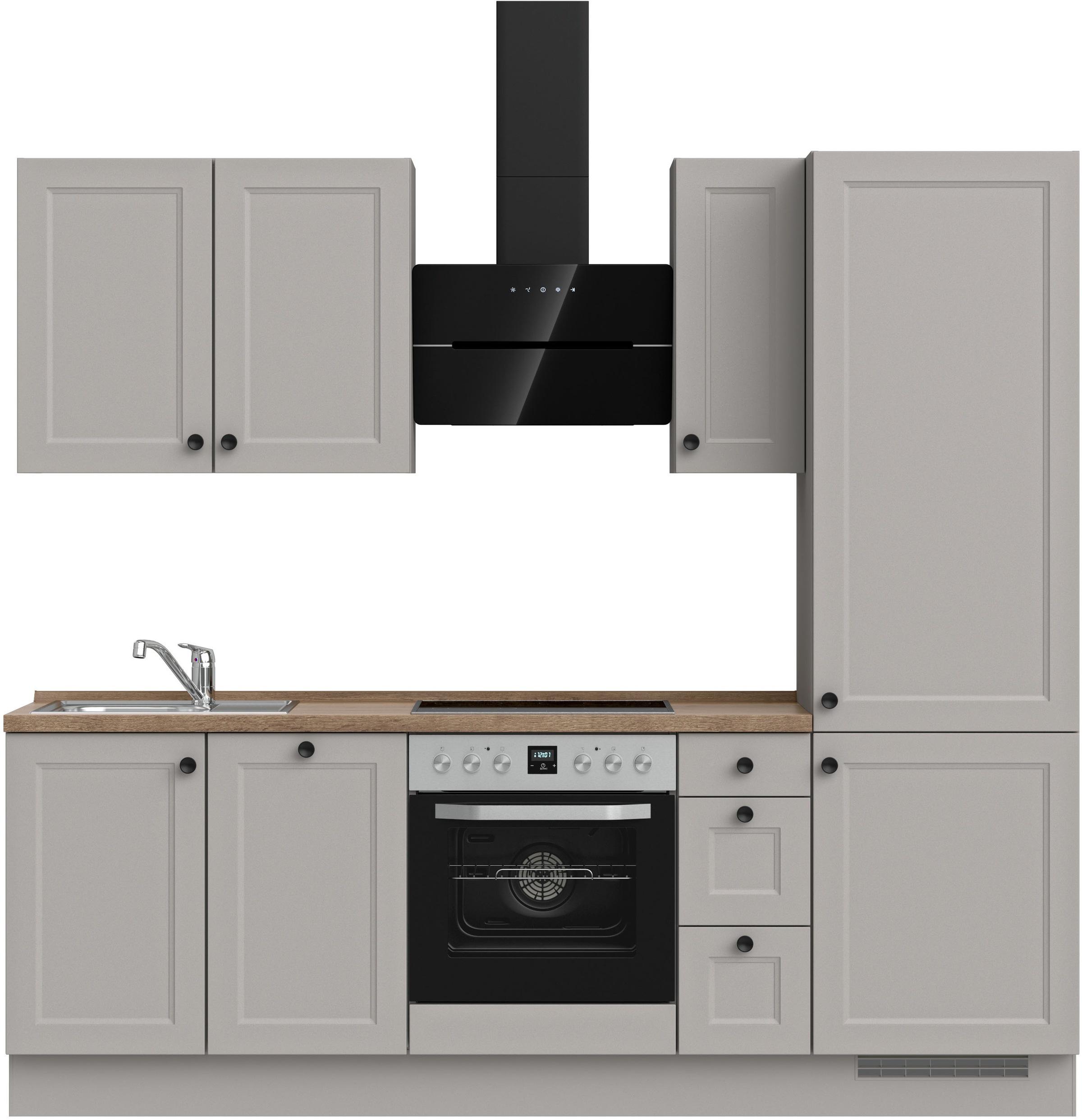 nobilia® Küchenzeile »"Cascada II"«, vormontiert, Breite 240 cm, Ausrichtung wählbar, wahlw. mit E-Geräten