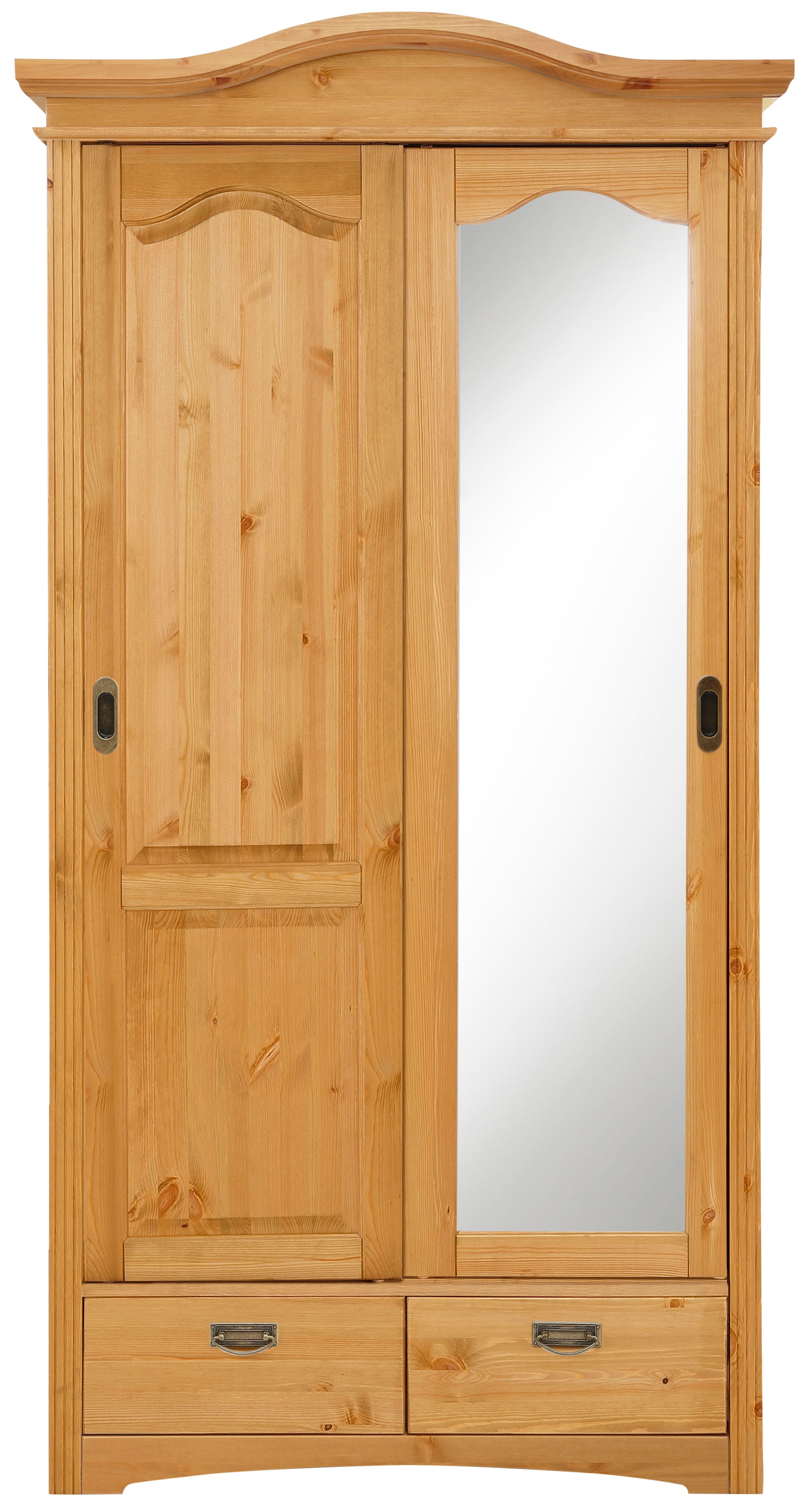 Home affaire Schiebetürenschrank »Konrad«, (B/H/T ca. 111/207/64 cm), Breite 111 cm, aus massiver, FSC®-zertifizierter Kiefer