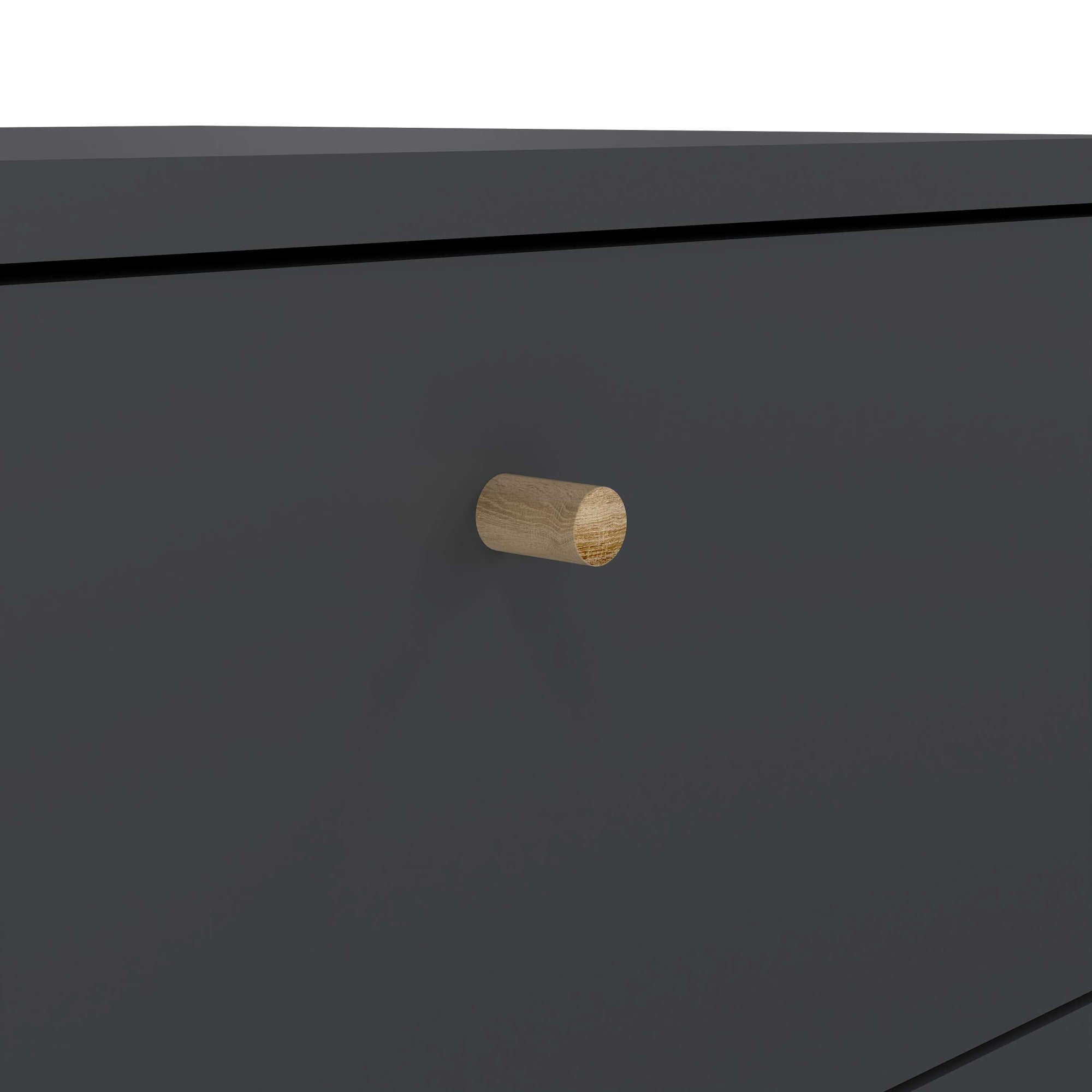 andas Highboard »Bodo, Hochkommode, Aufbewahrung, Stauraum«, mit 5 Schubladen, Beine und Griffe aus Echtholz, Breite 50 cm