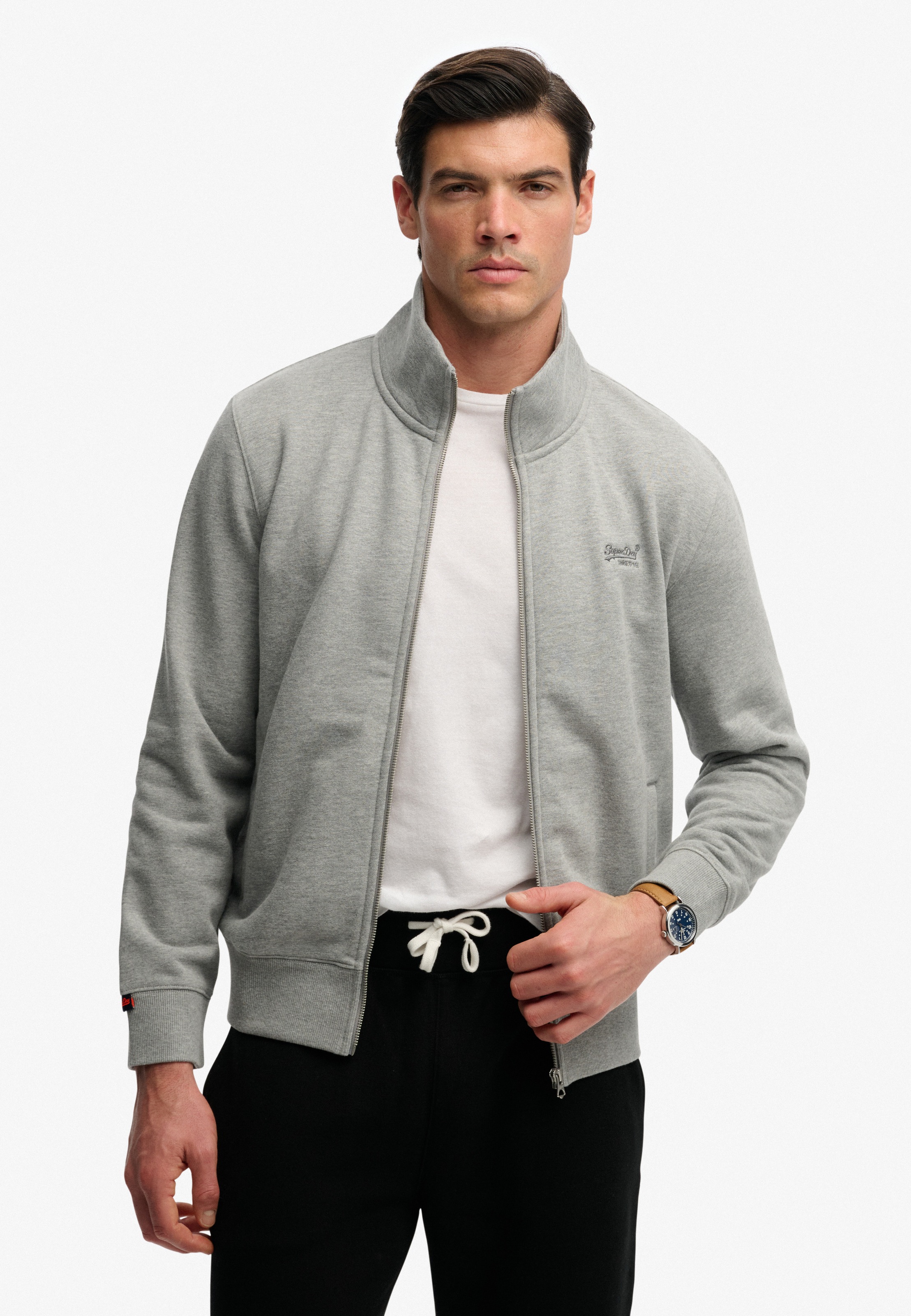Superdry Sweat-shirt à Zip Essential Logo Sleet Grey Marl XL Homme 5