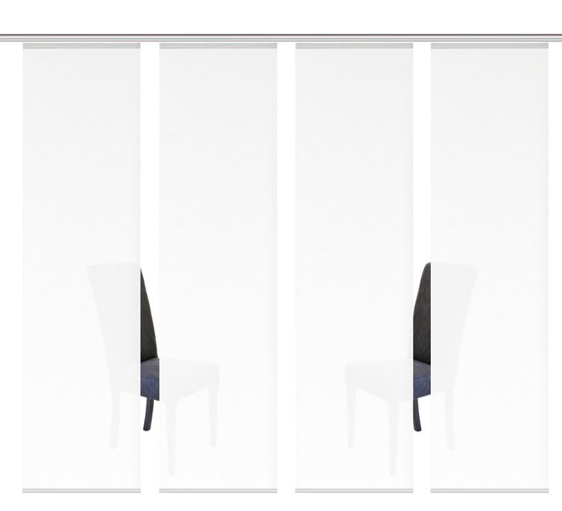 HOME WOHNIDEEN Schiebegardine "ROMA" Klettband 4 Stk. tlg. HxB: 245x60, ink günstig online kaufen