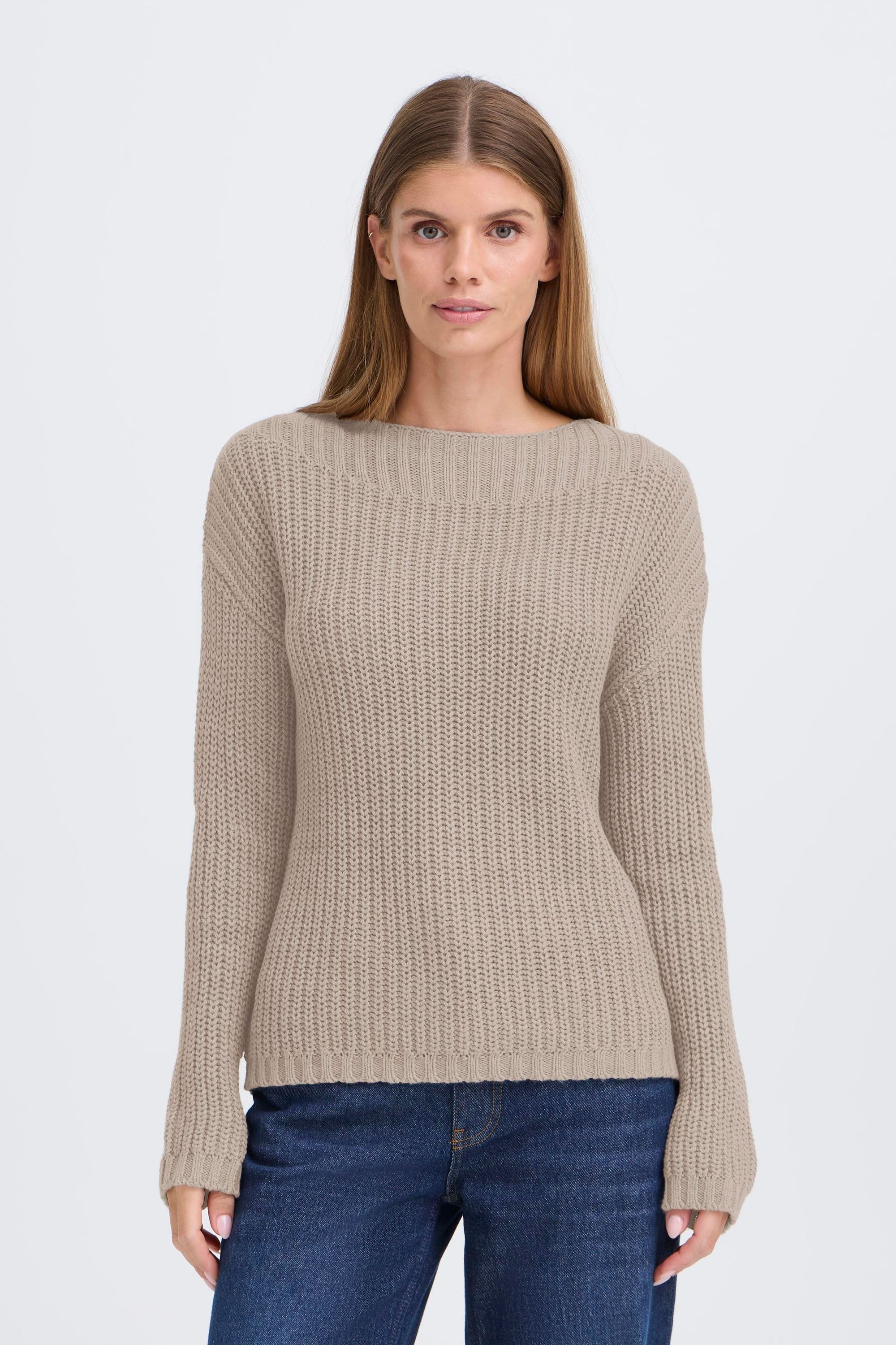 OXMO OXFKANNA Strickpullover Damen Grau XS 8