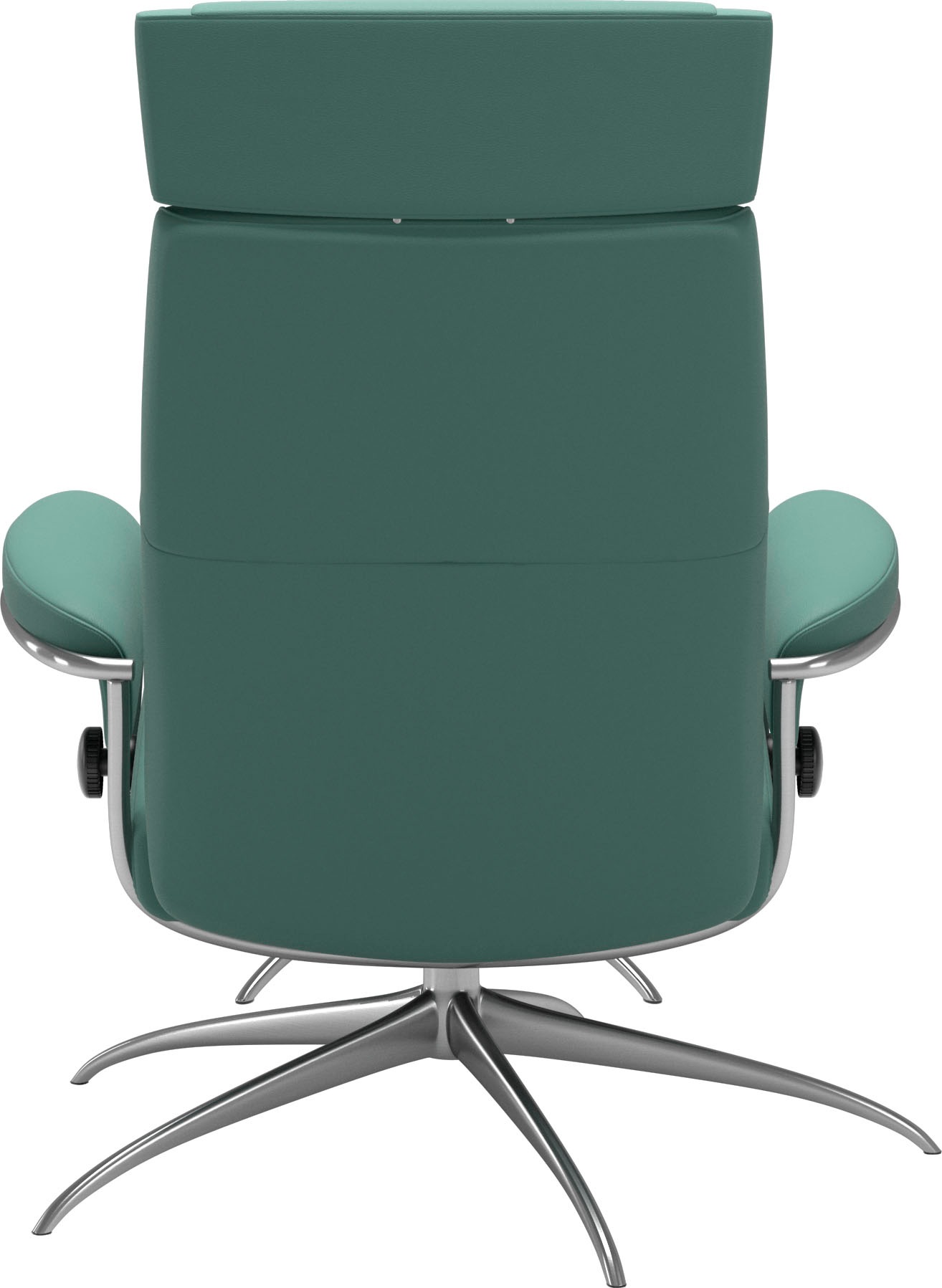 Stressless® Relaxsessel »Paris«, (Set, Relaxsessel mit Hocker), mit Hocker, Low Back mit Kopfstütze, mit Star Base, Gestell Chrom