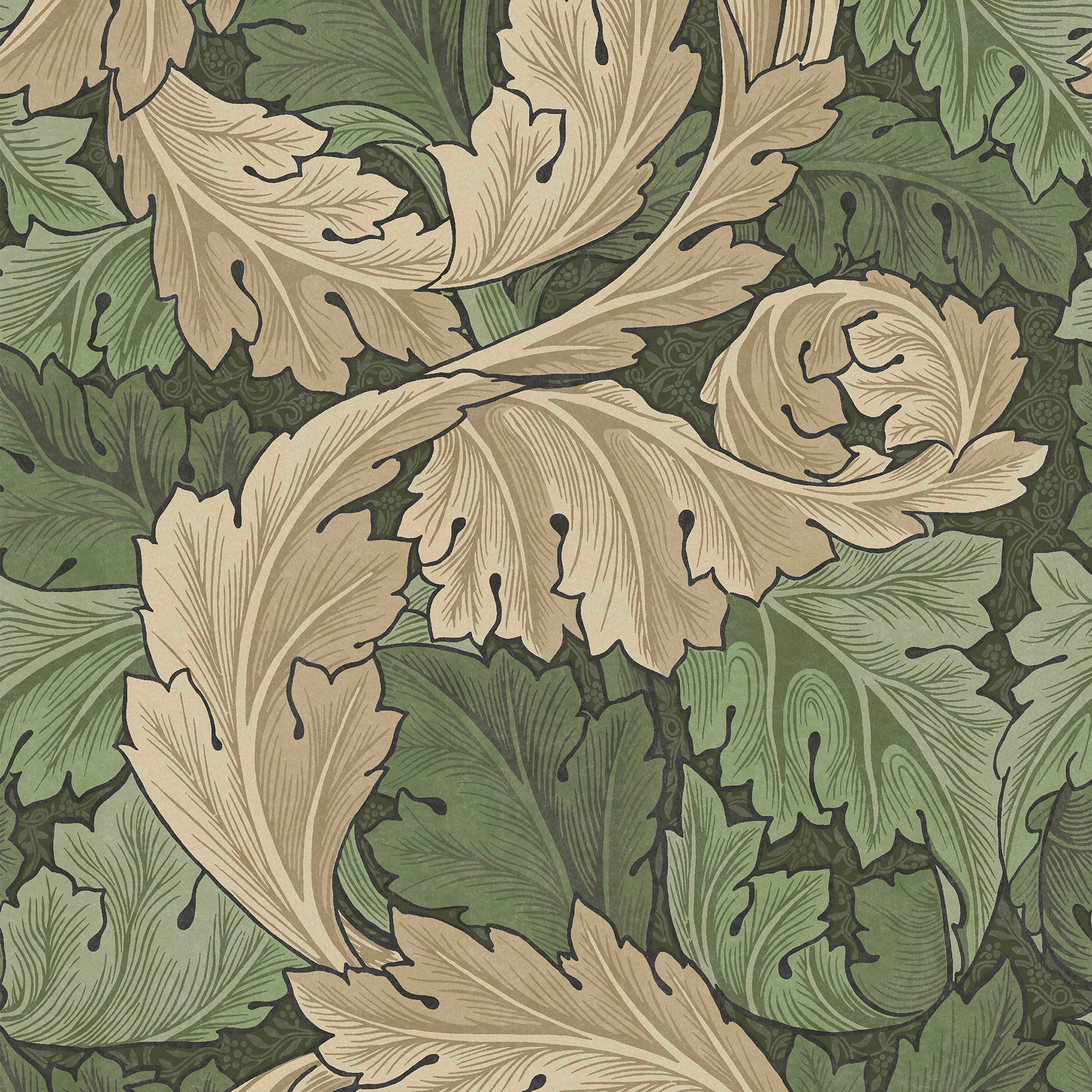 WILLIAM MORRIS AT HOME Vliestapete »Acanthus« Retro texturiert Design Tapeten