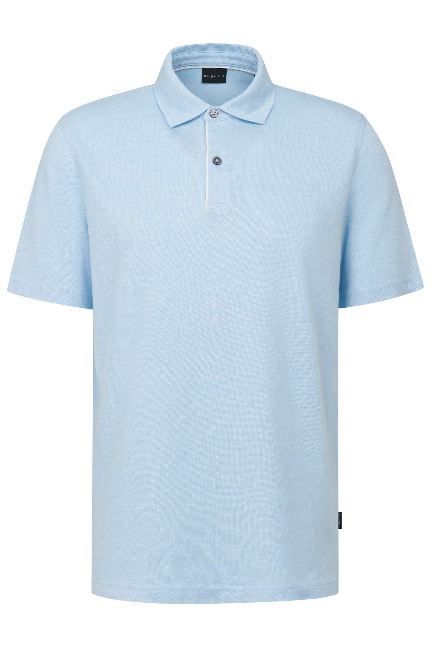 bugatti Poloshirt, aus Baumwoll-Leinen-Mischung