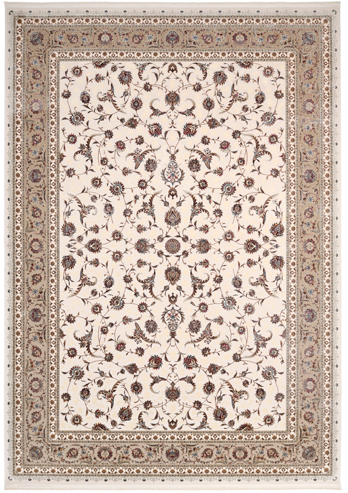 OCI DIE TEPPICHMARKE Teppich "MYSTIC HERITAGE" rechteckig 7 mm Höhe florale Muster in 3D-Optik, Bordüre, maschinell gewebt, Wohnzimmer