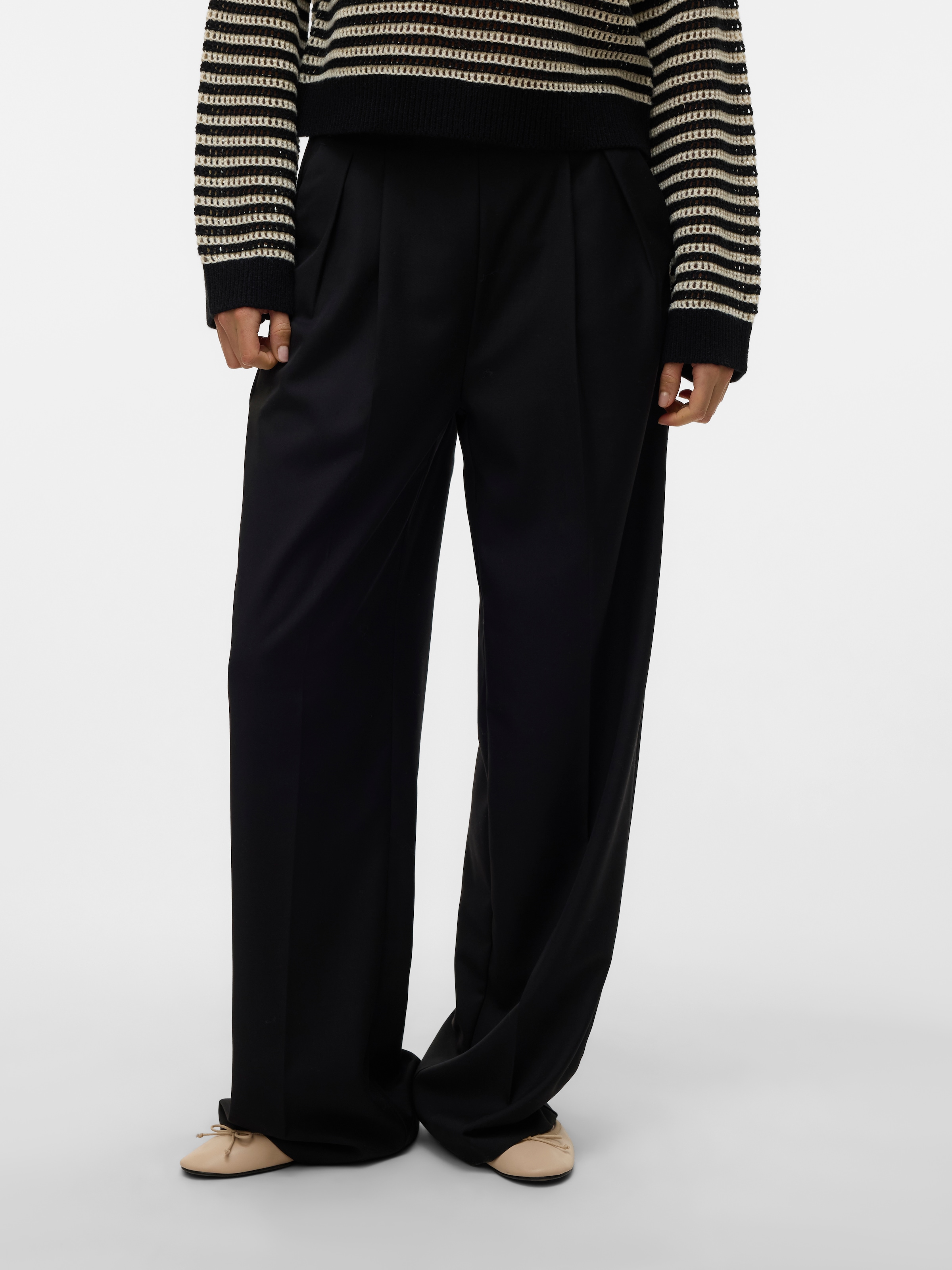 Vero Moda Anzughose "VMHAILEY HW WIDE PLEAT PANT NOOS" Hose mit weitem Bein günstig online kaufen