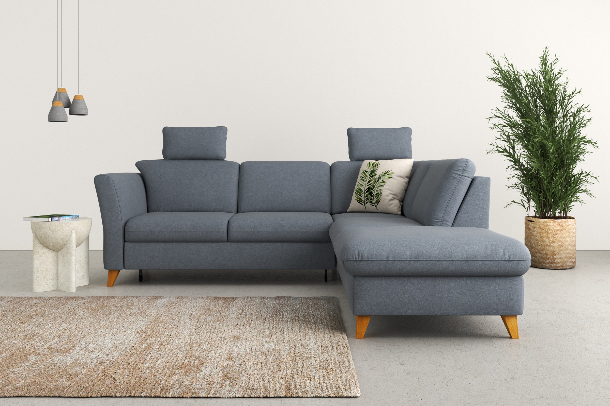 Home affaire Ecksofa »Trelleborg L-Form«, Federkern-Polsterung, wahlweise mit Bettfunktion und Stauraum