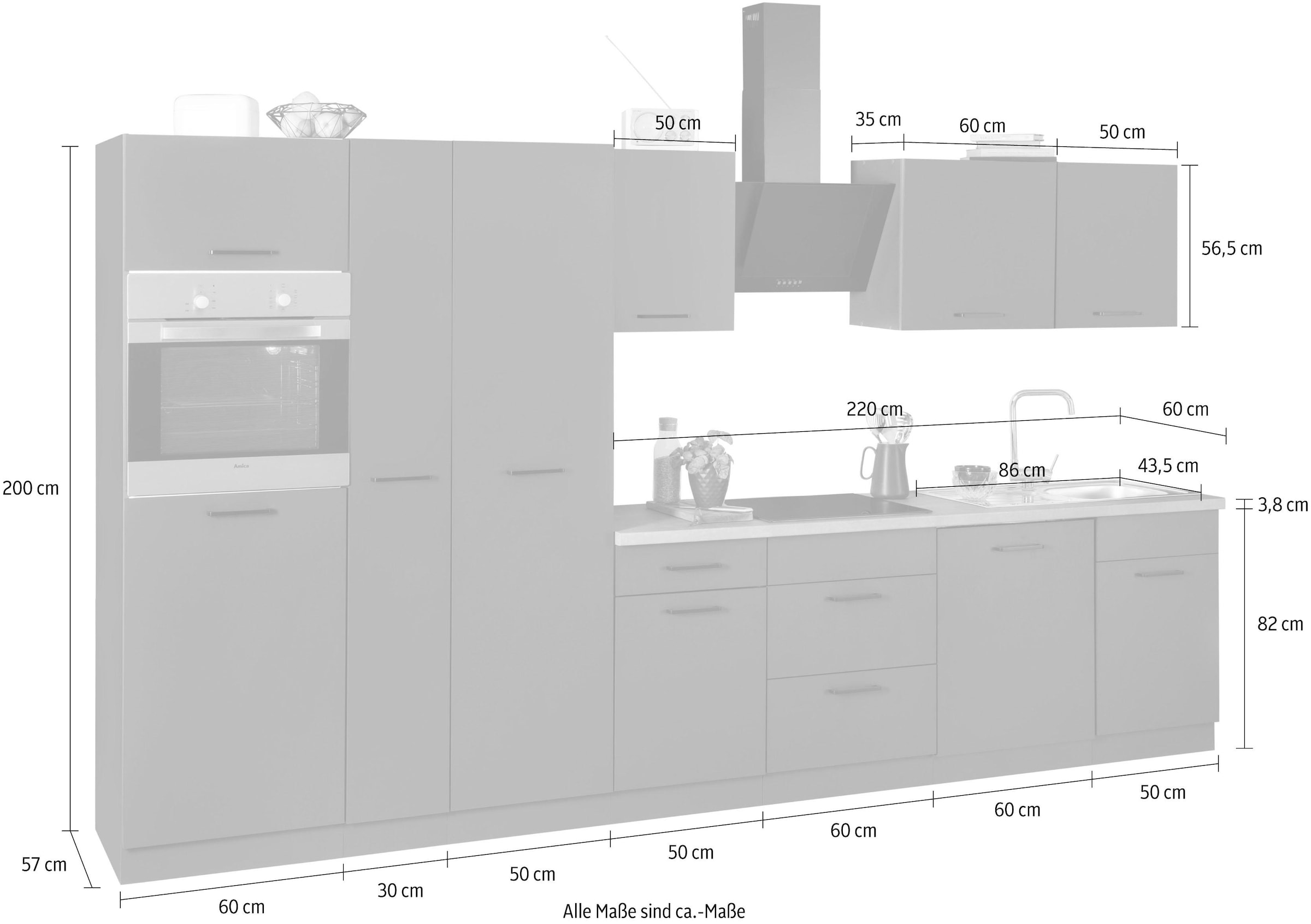 BAUR Küchenzeile wiho Küchen »Esbo« Aufbauservice mit Wahlweise |