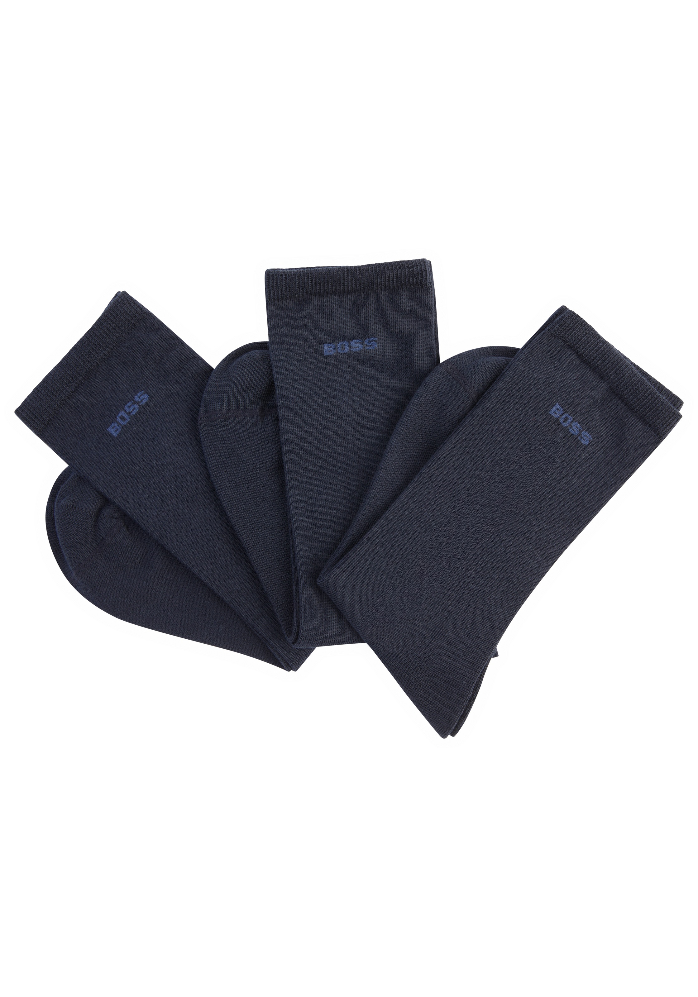 BOSS Freizeitsocken, (3 Paar), mit Logoschriftzug