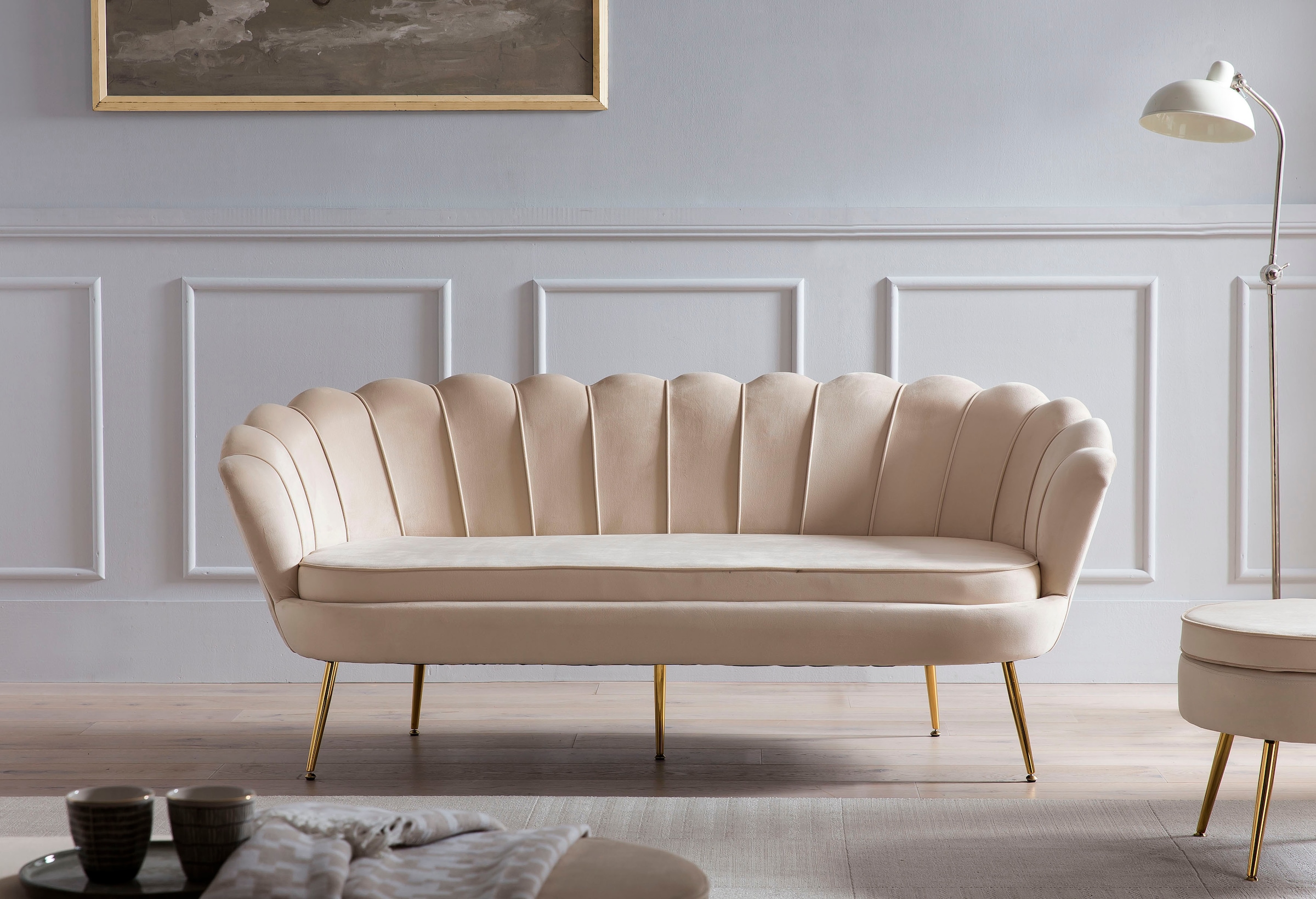 SalesFever 3-Sitzer "Clam Komfortsofa" Extravagantes Muscheldesign: 180 cm Breite