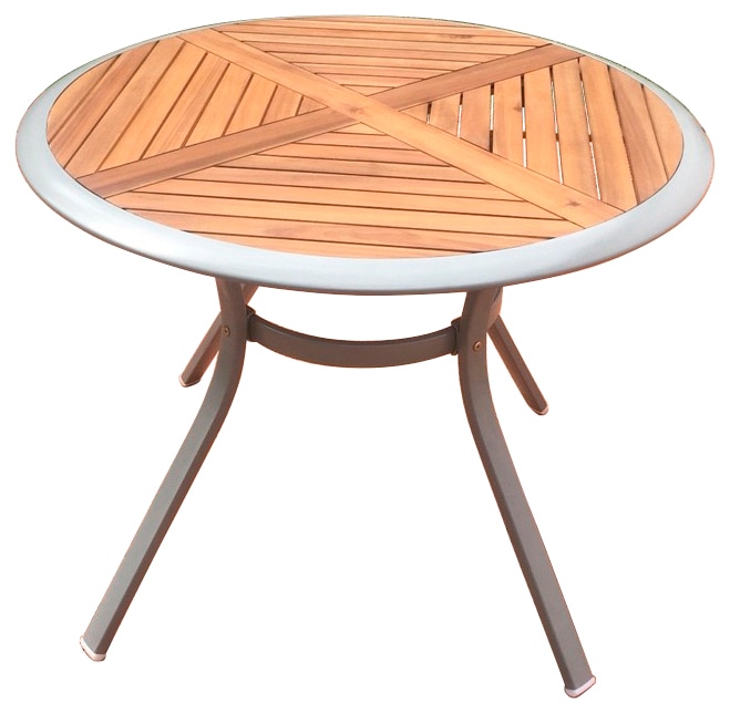Gartentisch »Siena«, Ø 100, Tischplatte aus 100% FSC®-zertifiziertem Hartholz, Aluminium