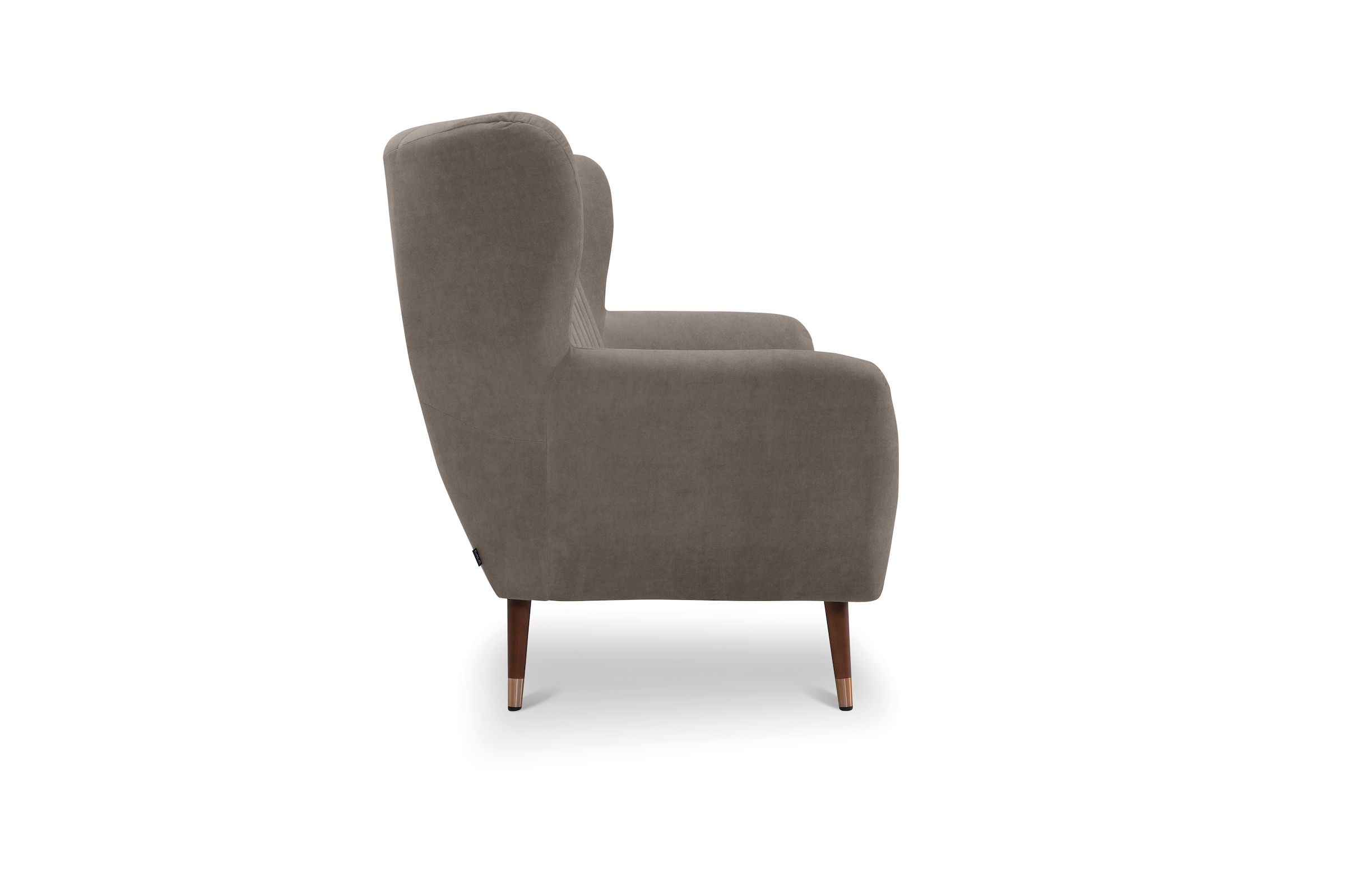 exxpo - sofa fashion 2-Sitzer »Polly, bequem mit hoher Rückenlehne, hohe Füße, Ohrensesselcouch«, Küchensofa, hochwertige Bezugsvarianten und aktuelle Farben