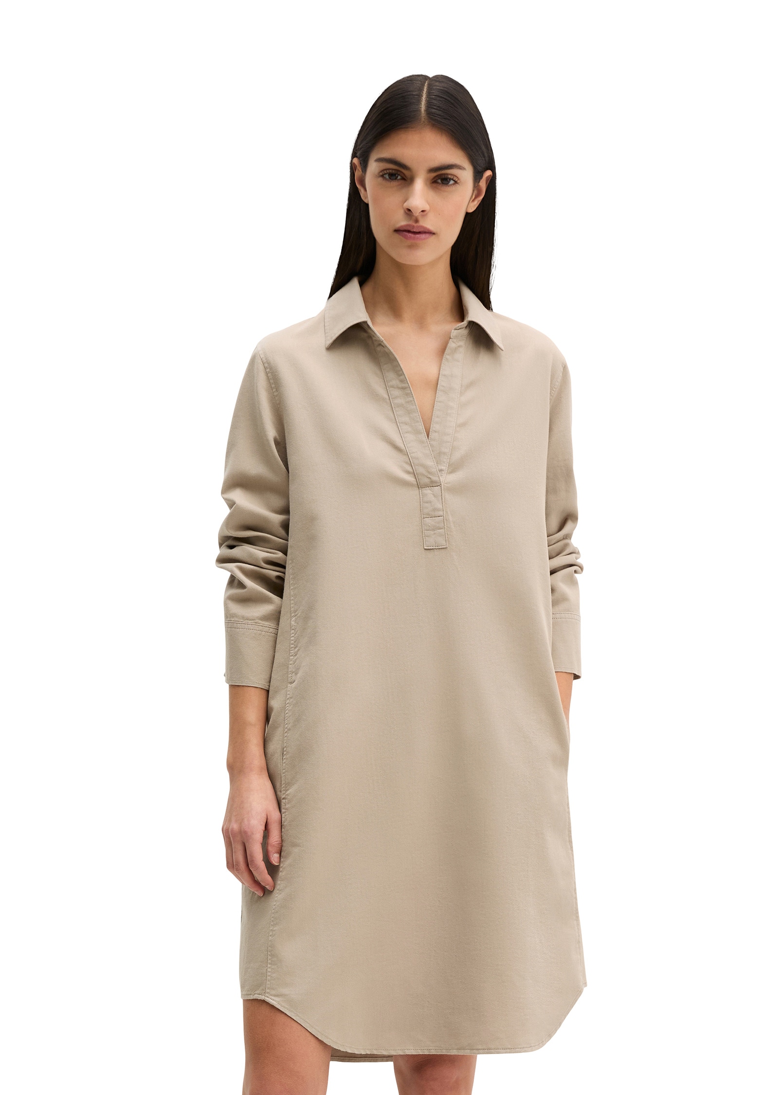 Marc OPolo Hemdblusenkleid "aus Organic-Cotton-Lyocell-Leinen-Mix"