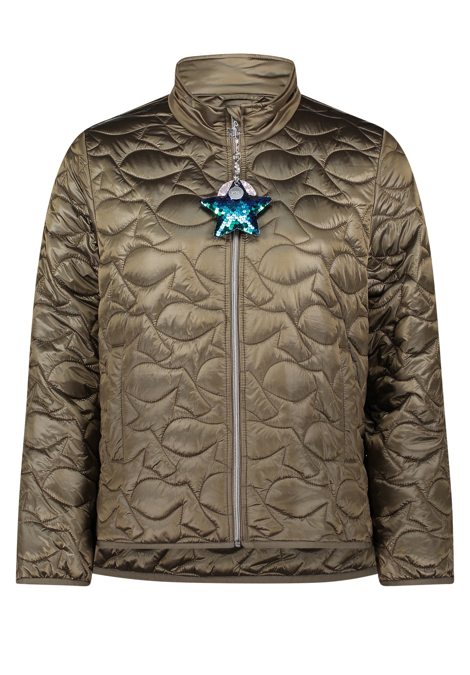 Cartoon Steppjacke "Damen mit Eingrifftaschen" günstig online kaufen