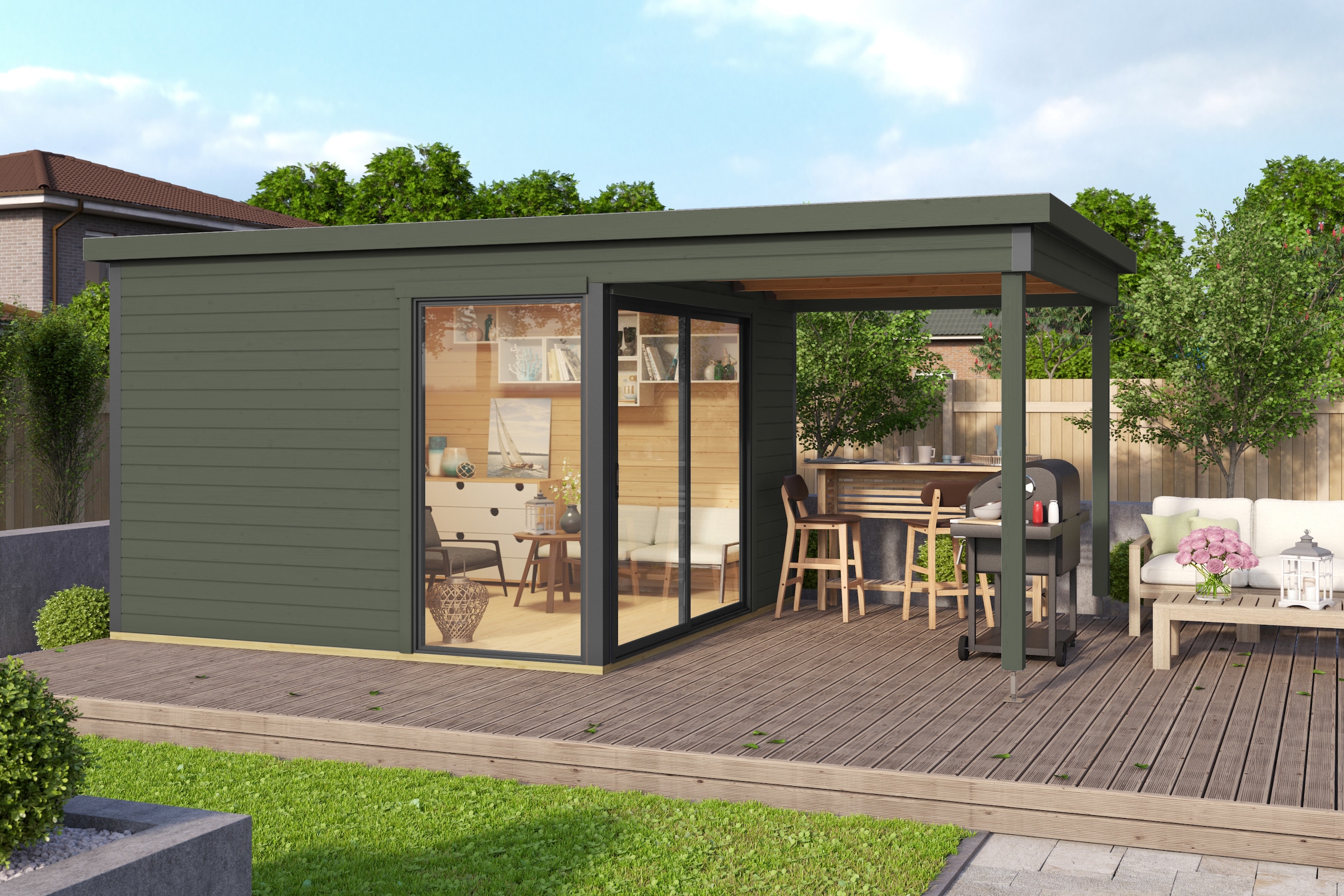 Nordic Holz Gartenhaus "DOMEO 2" günstig online kaufen