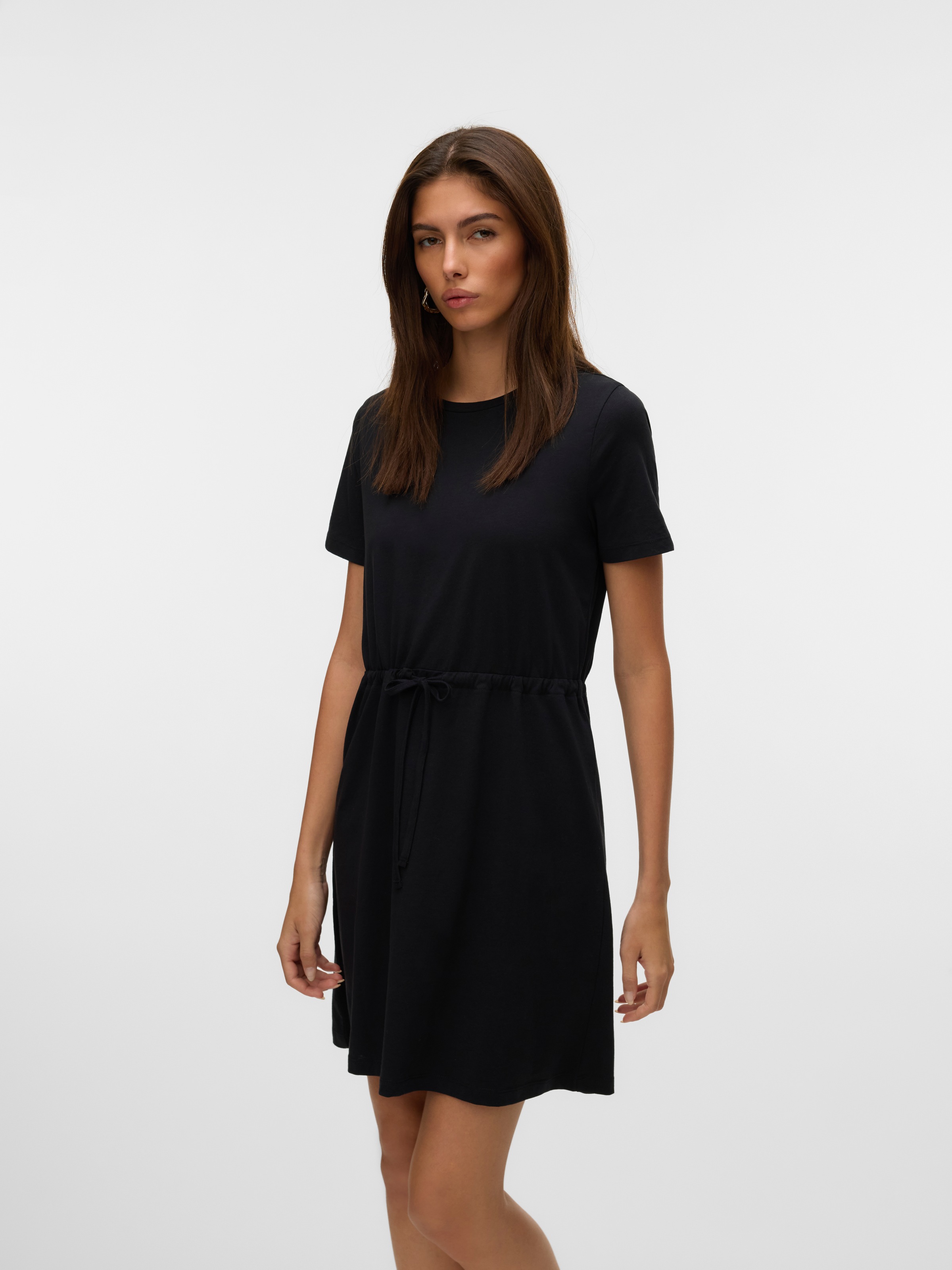 Vero Moda Shirtkleid "VMLUNA SS SHORT STRING DRESS JRS NOOS", Sommerkleid günstig online kaufen