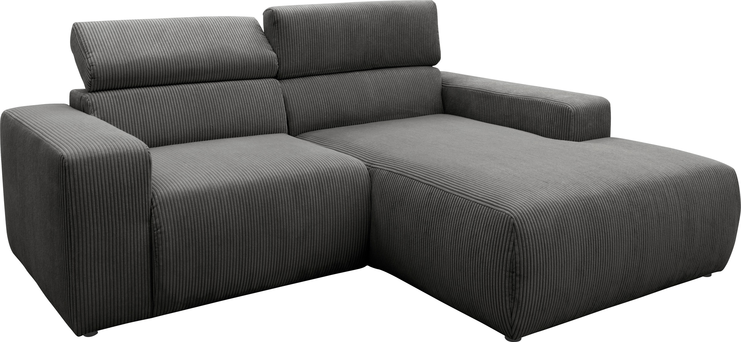 DOMO collection Ecksofa »Brandon Sitzbelastung 140 kg, kleine Ausführung B/T/H: 214/100/80 cm«, Mit Kopfteilverstellung, auch in Leder und Cord, L-Form