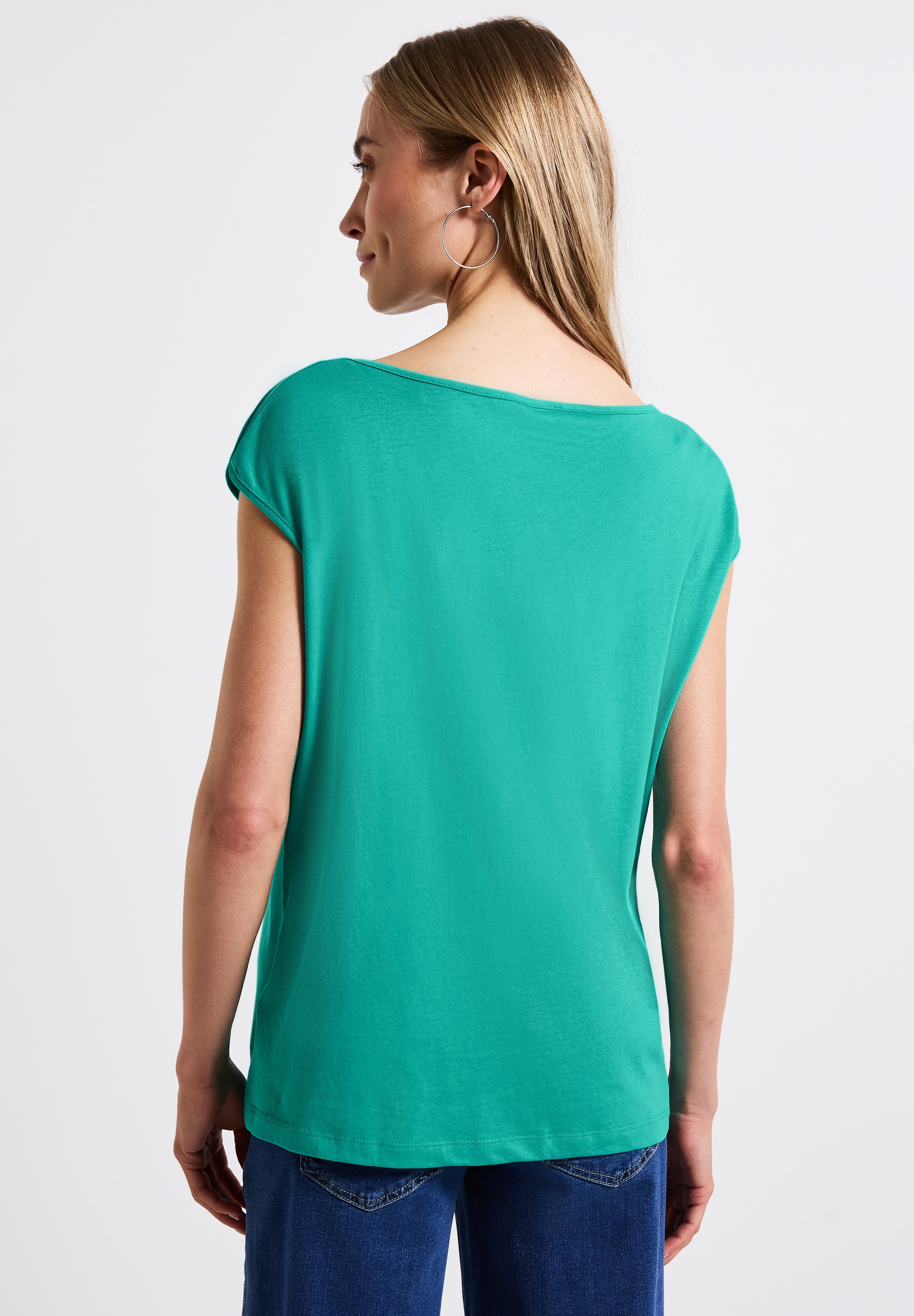 STREET ONE T-Shirt mit U-Boot-Ausschnitt