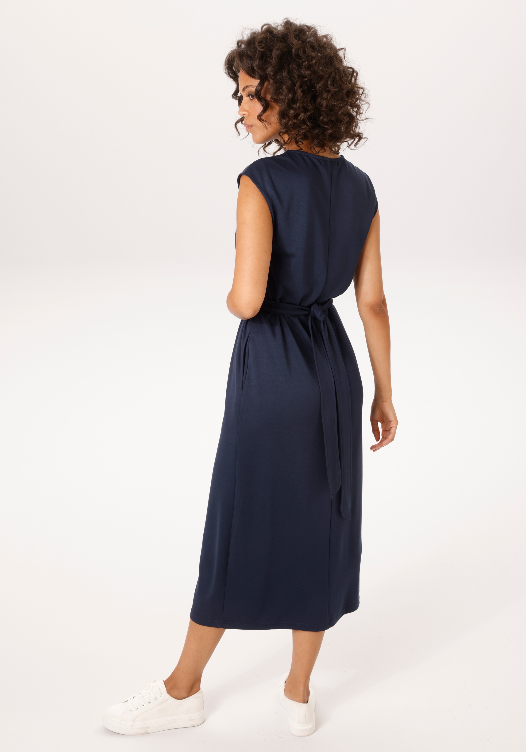 Aniston CASUAL Sommerkleid mit fixiertem Bindegürtel - NEUE KOLLEKTION günstig online kaufen