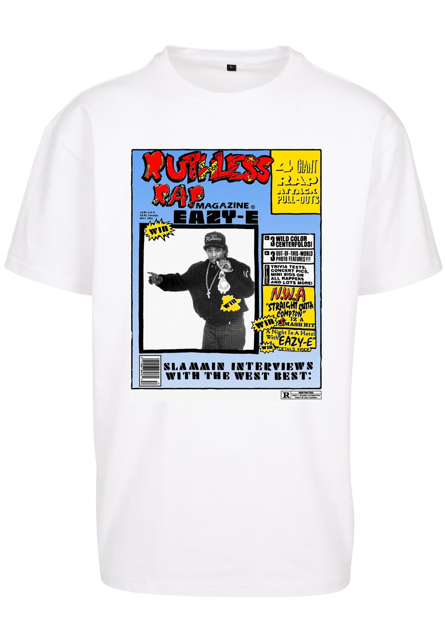 MisterTee Kurzarmshirt "Herren Eazy-E RAP Magazine Oversize Tee" günstig online kaufen