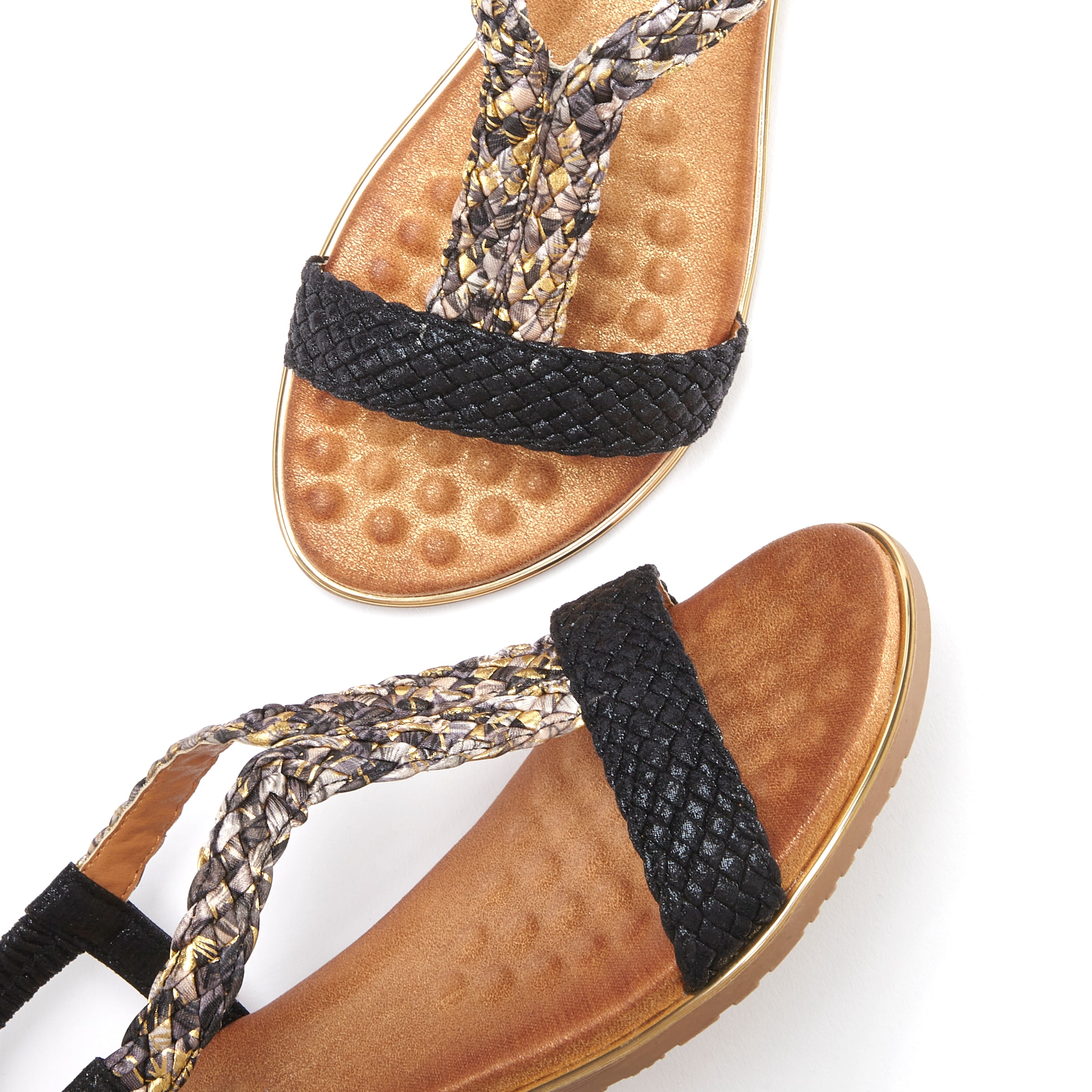 Vivance Sandale »Sommerschuh«, Sandalette, Sommerschuh mit geflochtenen Riemchen und weichem Fußbett