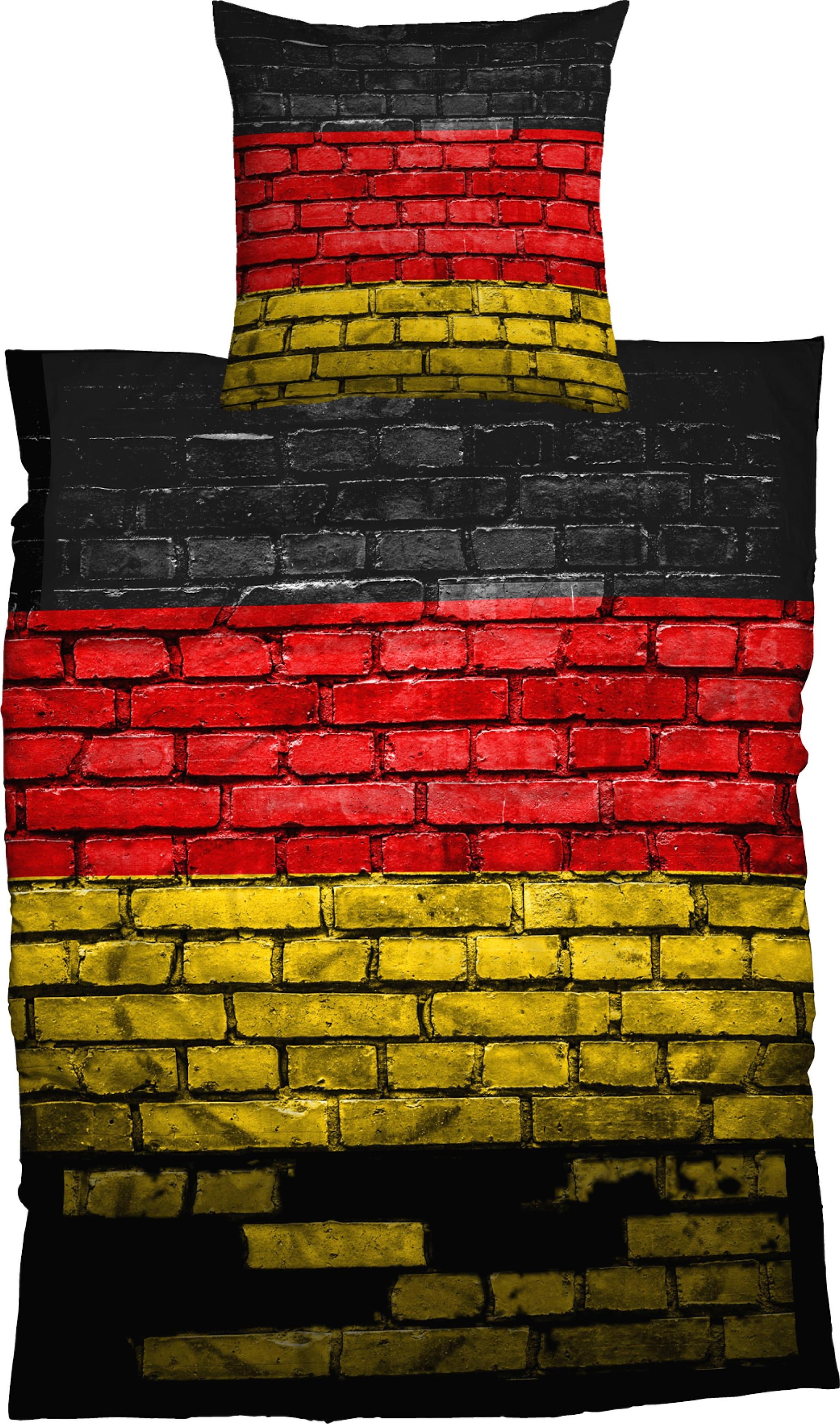 Bettwäsche »German Flag«, (2 tlg.), mit Deutschland-Flagge bedruckt